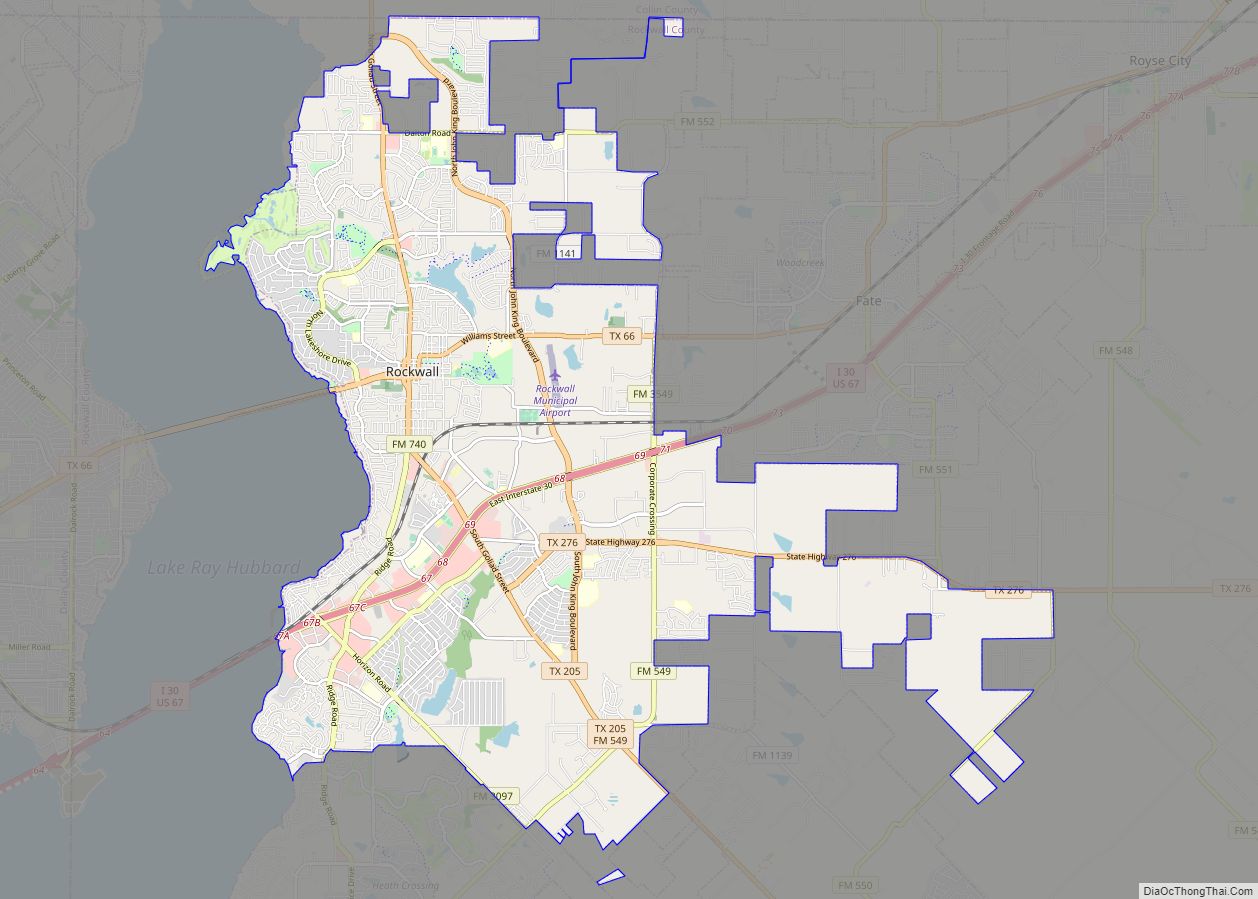 Map of Rockwall city