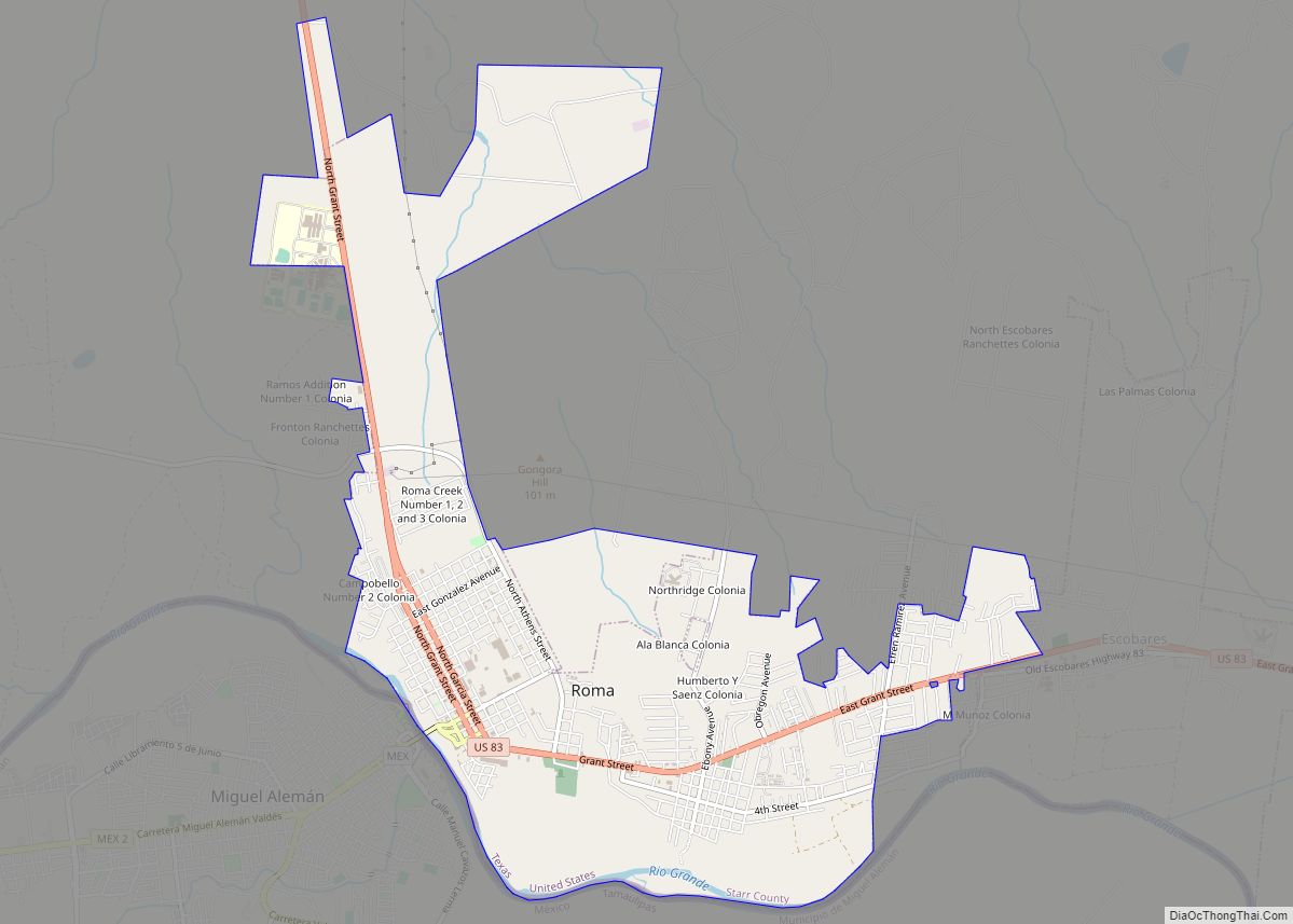 Map of Roma city