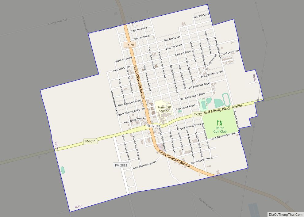Map of Rotan city