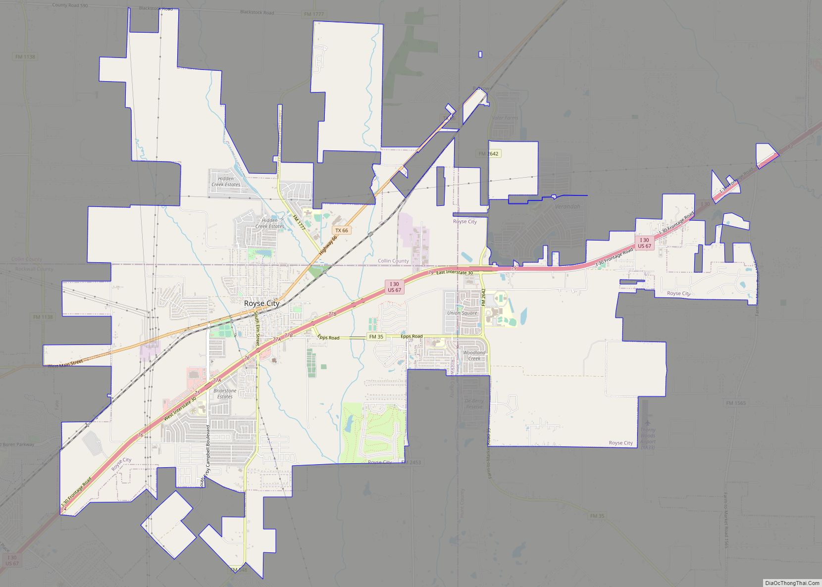 Map of Royse City