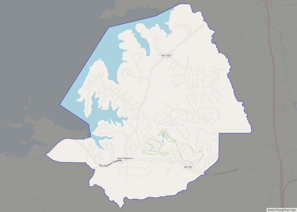 Map of Sam Rayburn CDP