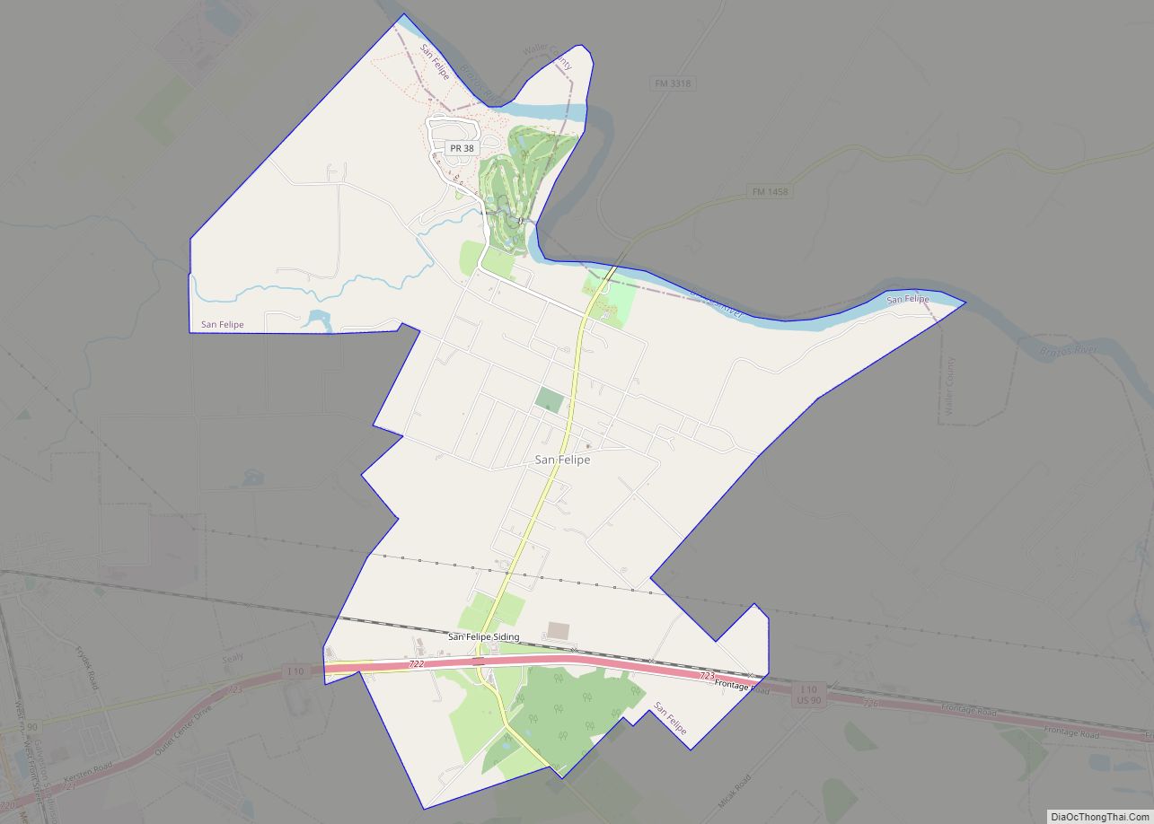 Map of San Felipe town