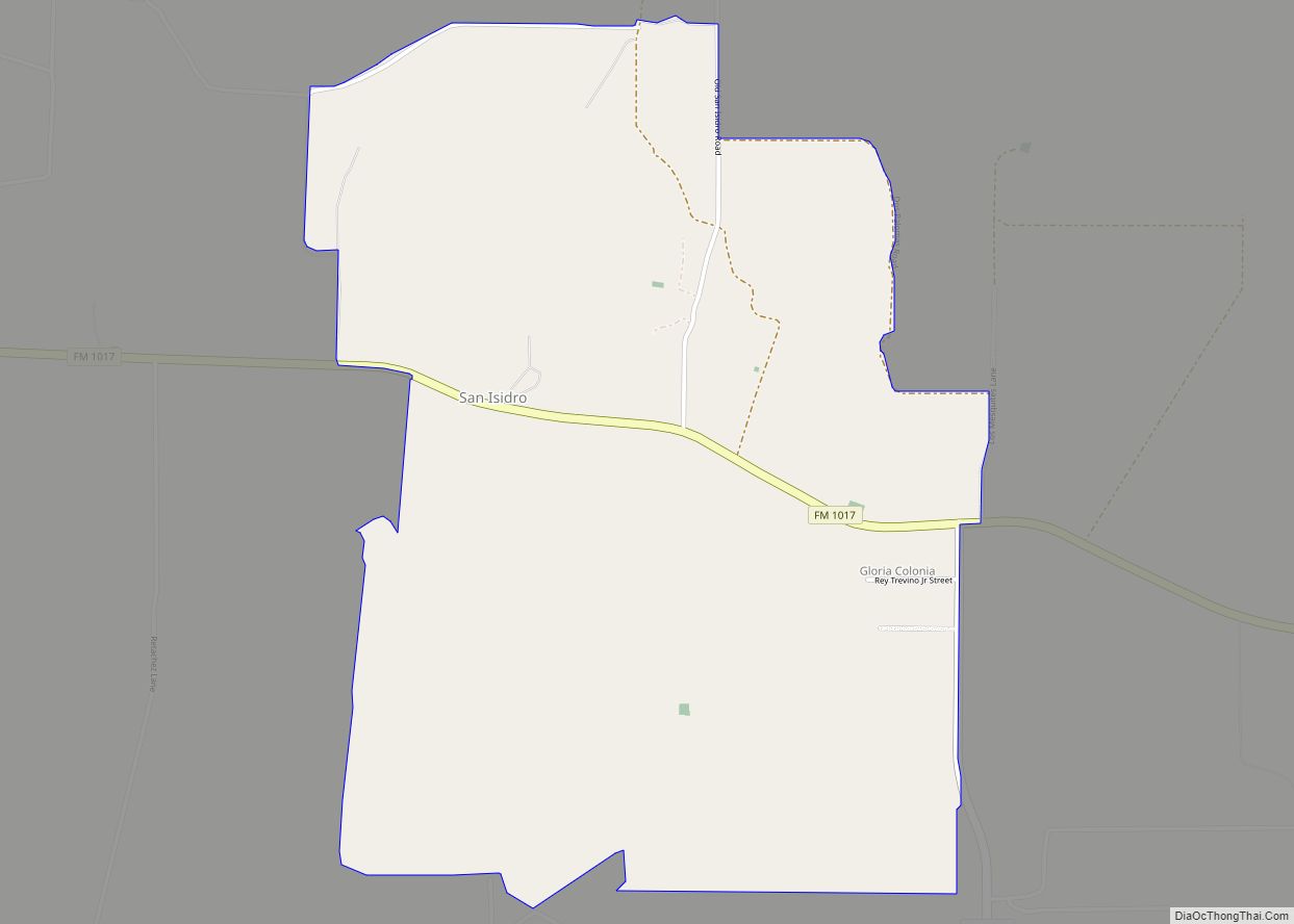Map Of San Isidro Cdp Texas