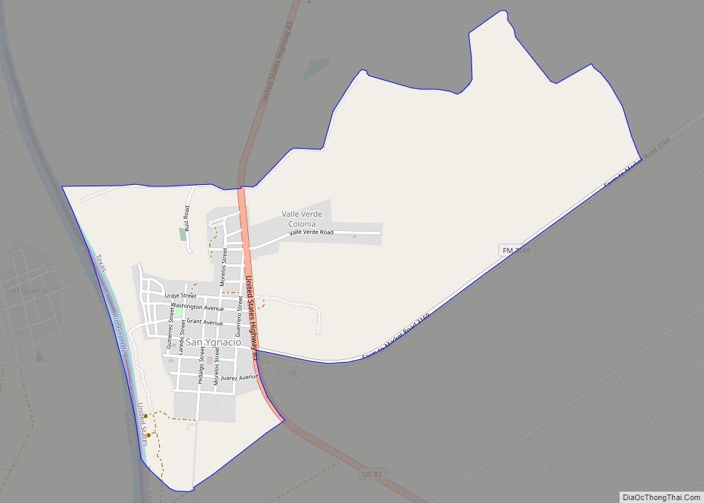 Map of San Ygnacio CDP