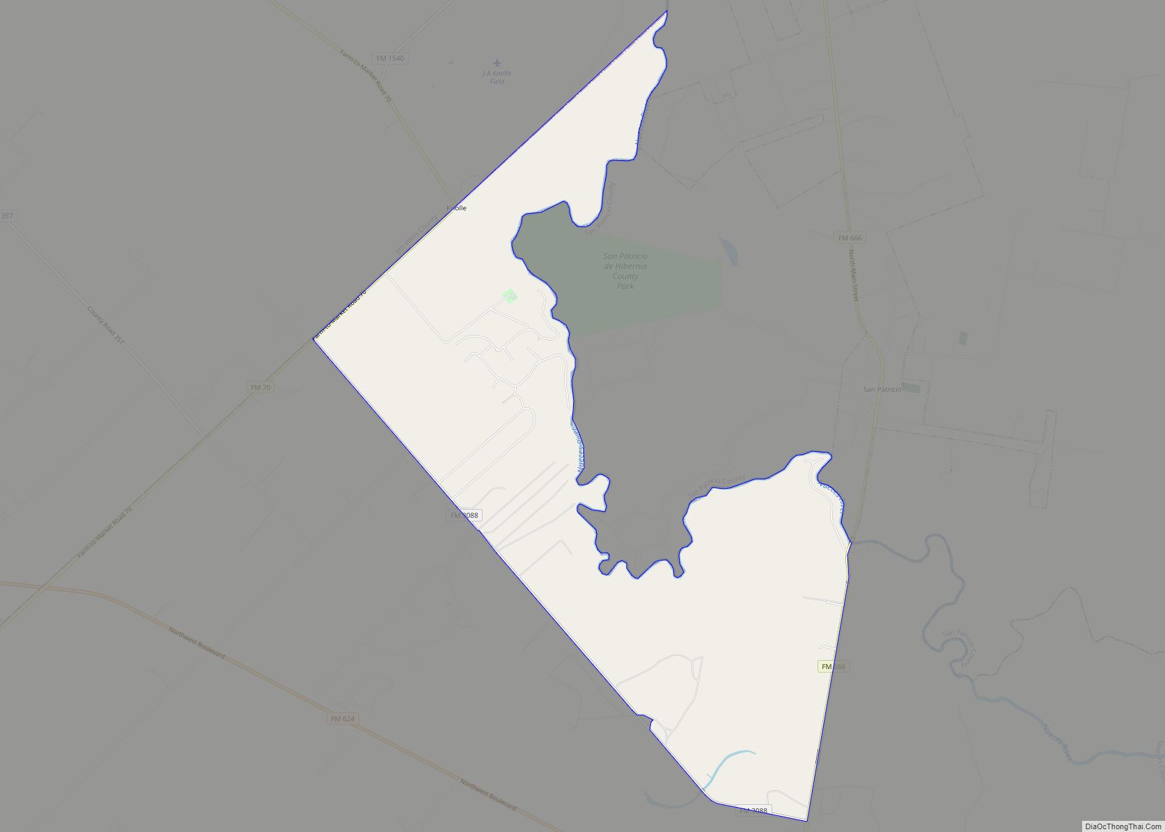 Map of Sandy Hollow-Escondidas CDP