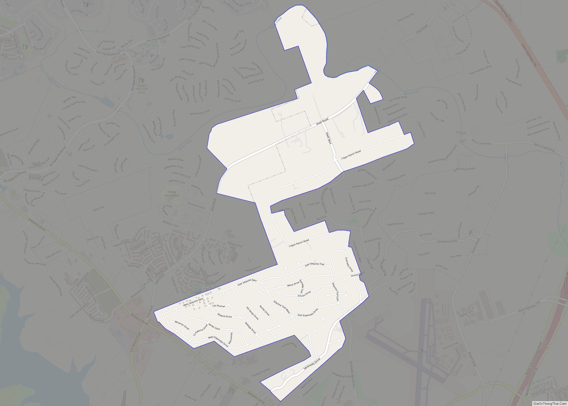 Map of Serenada CDP