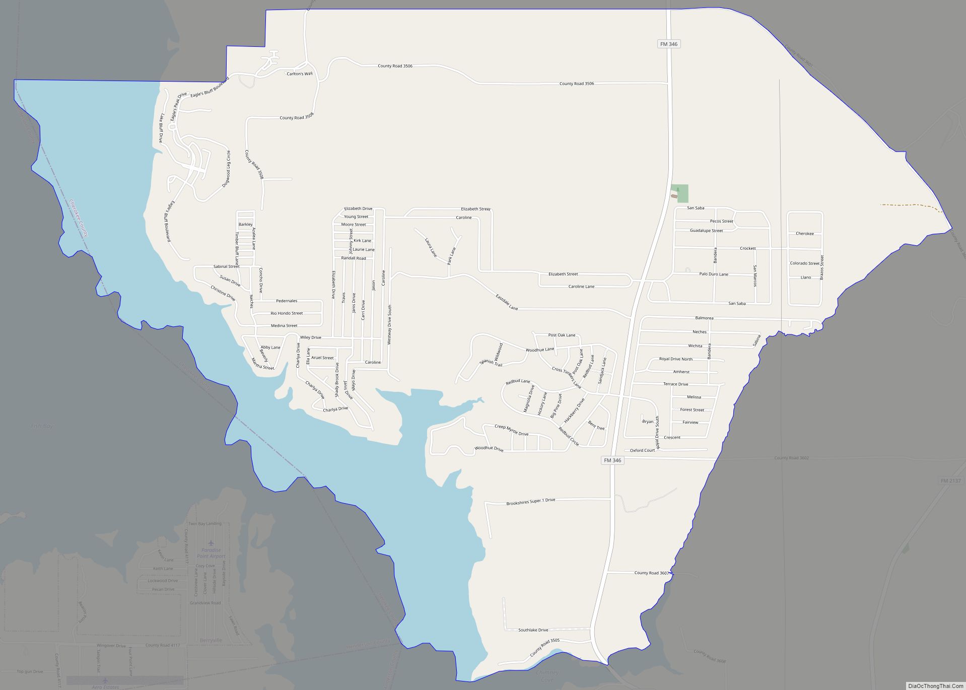Map of Shadybrook CDP