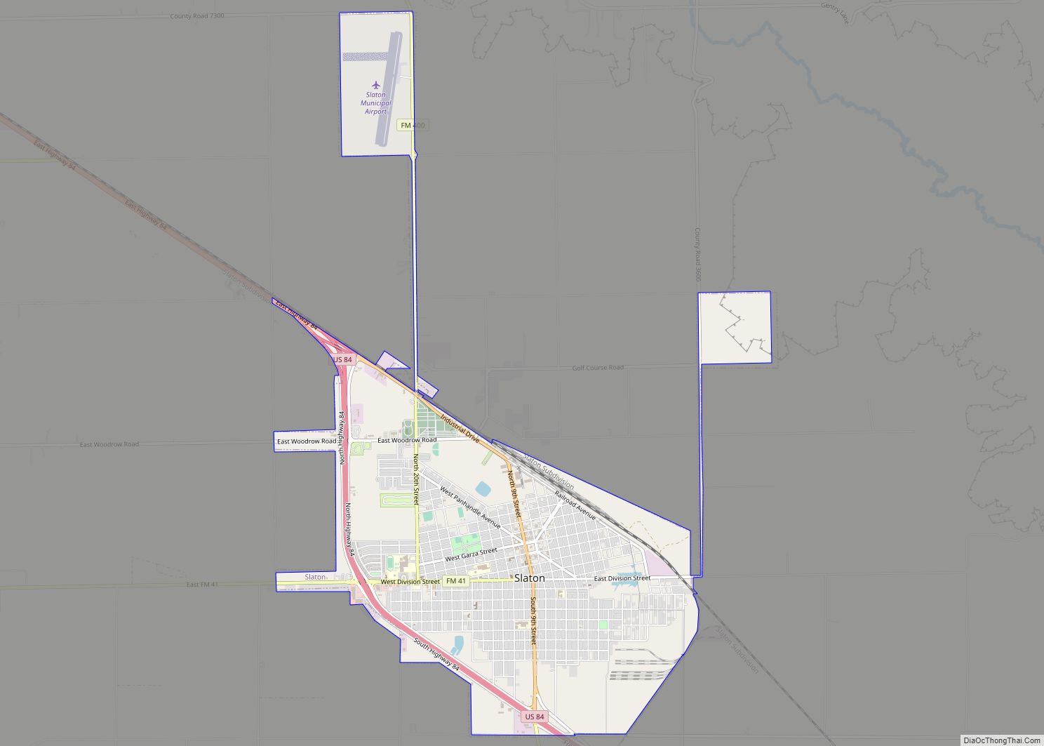 Map of Slaton city