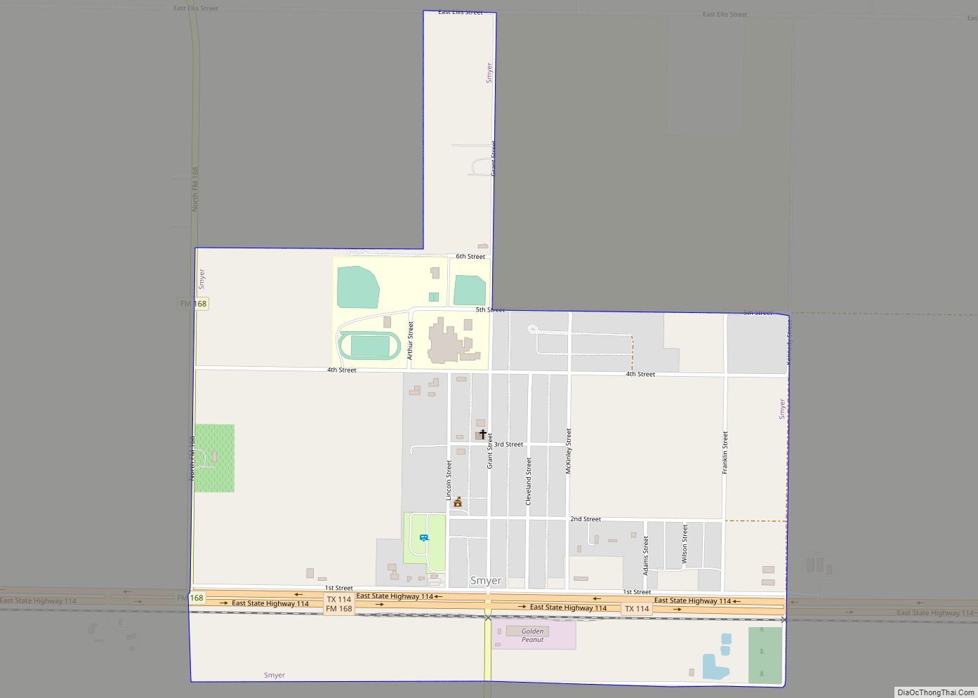 Map of Smyer town