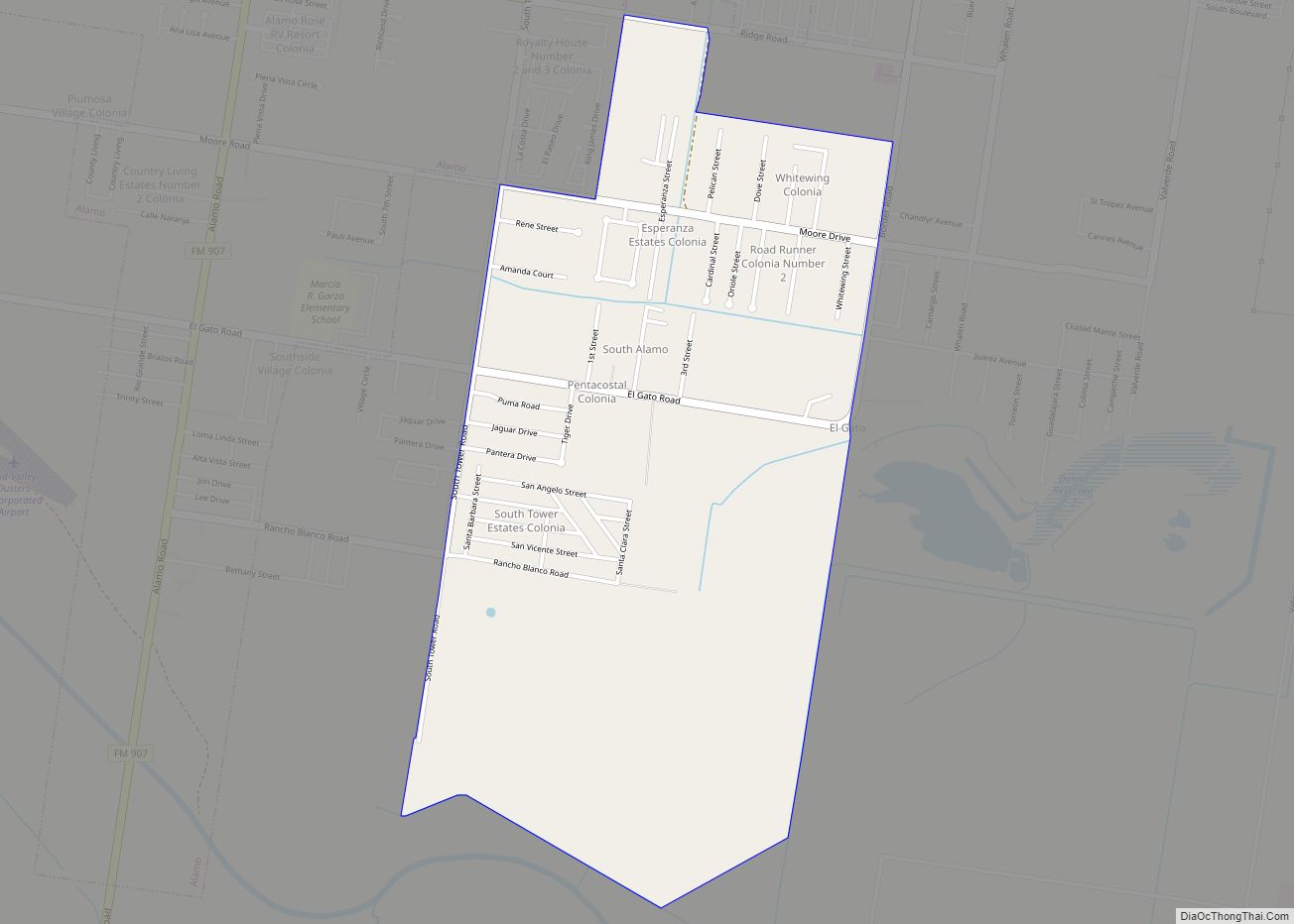 Map of South Alamo CDP
