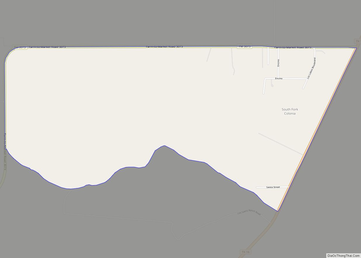 Map of South Fork Estates CDP