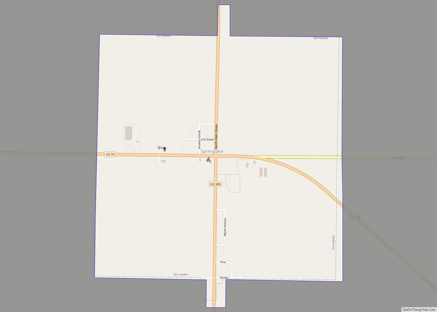 Map of Springlake town