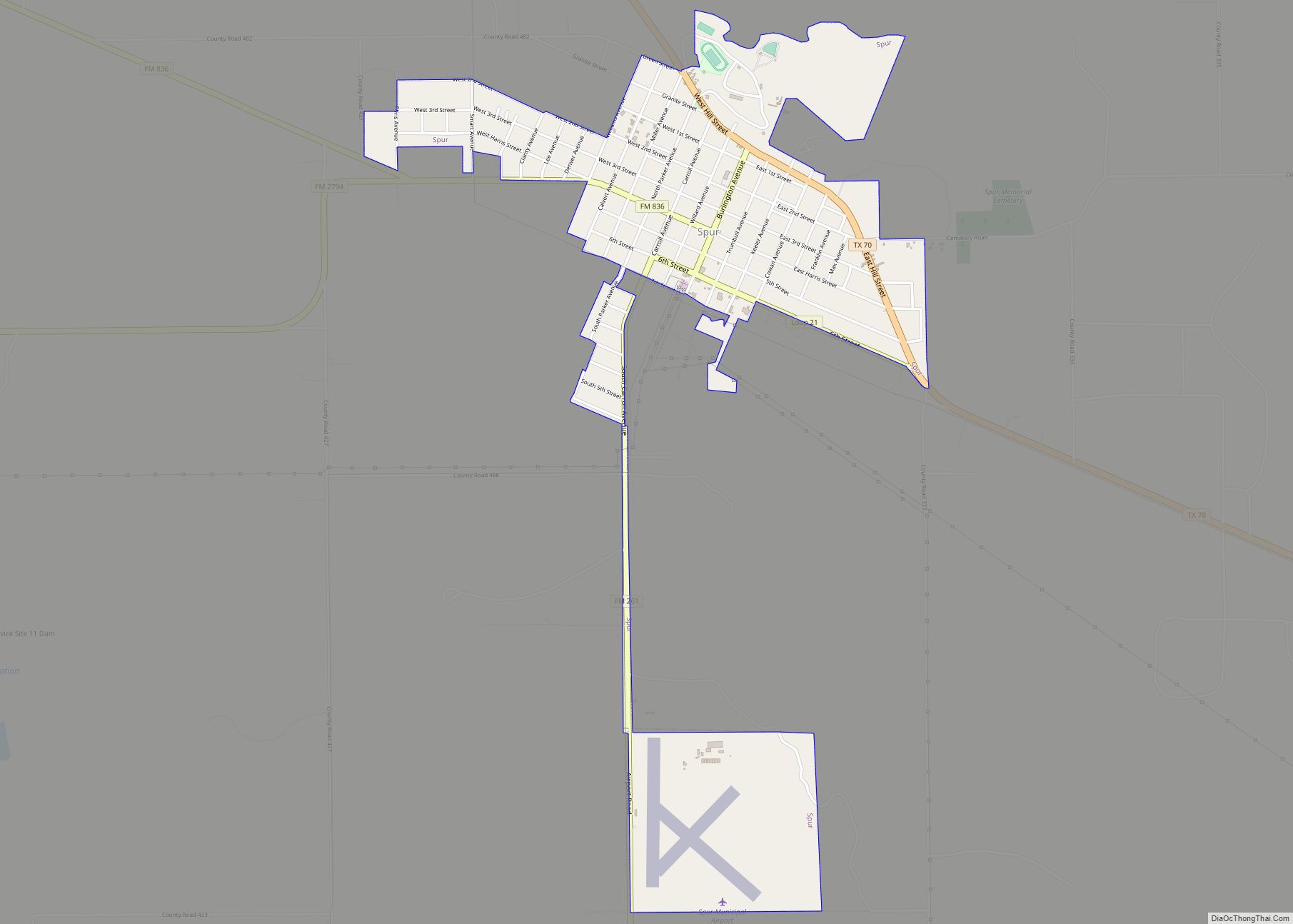 Map of Spur city