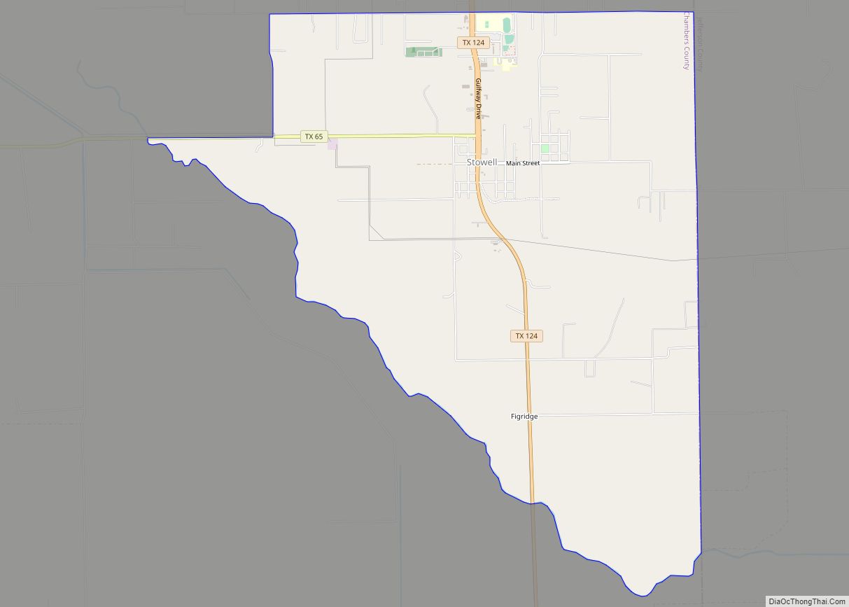Map of Stowell CDP