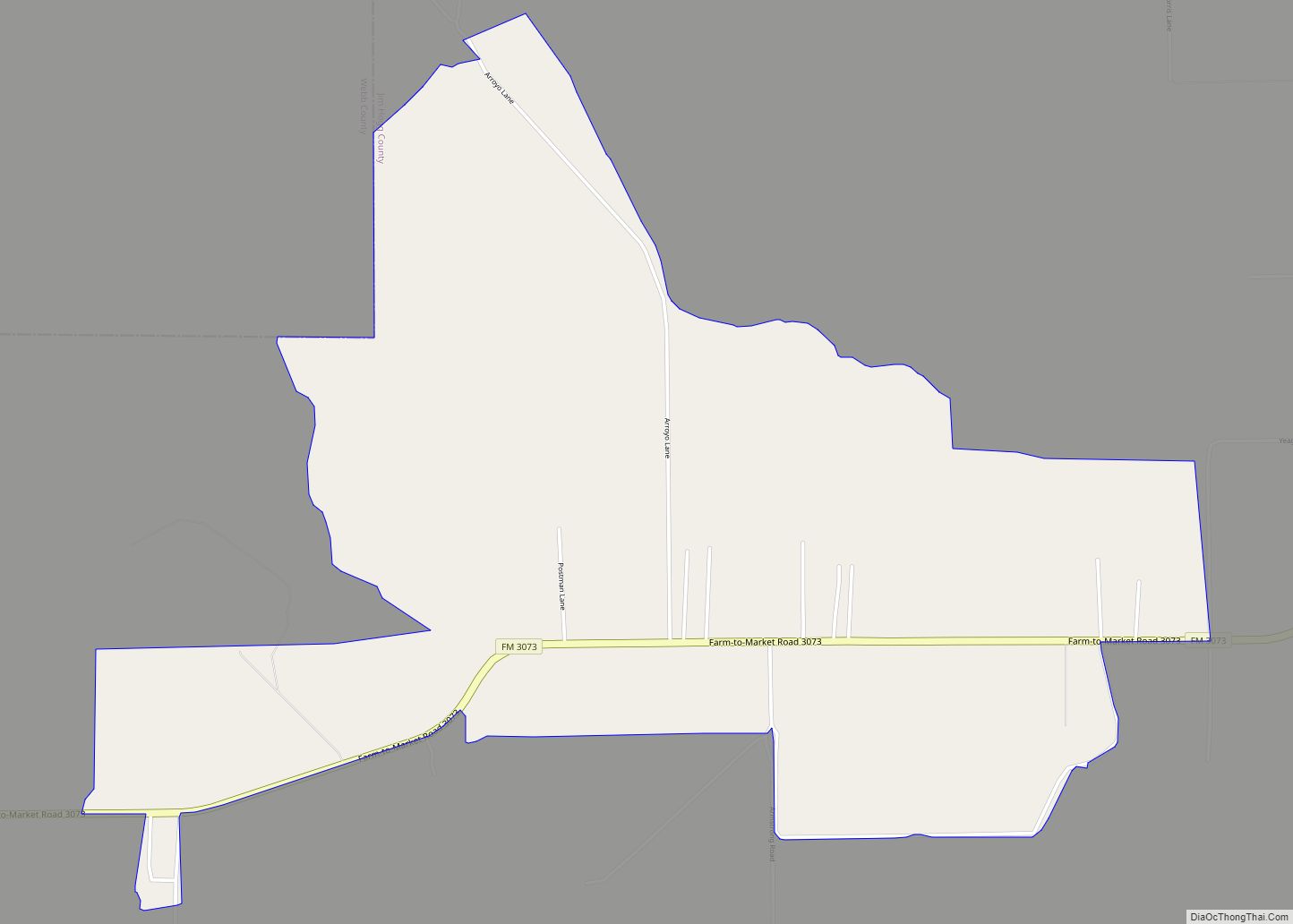 Map of Thompsonville CDP, Texas