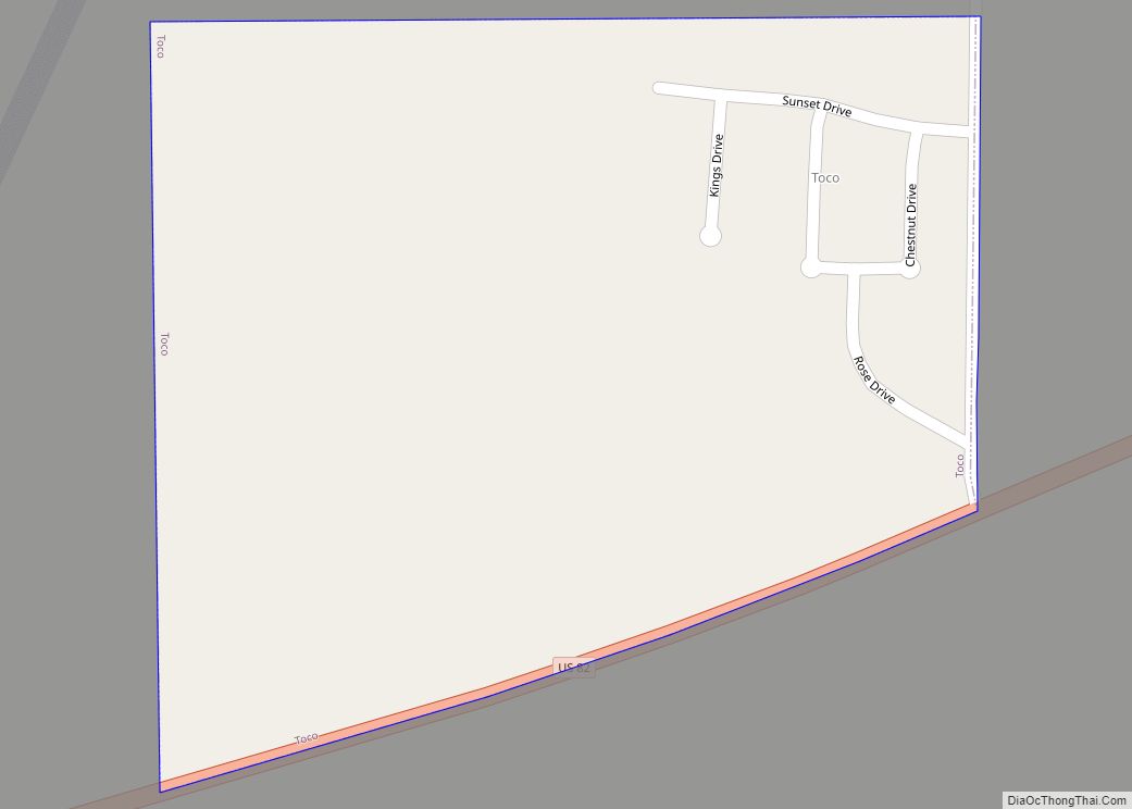 Map of Toco city