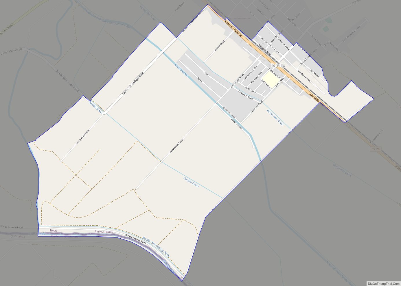 Map of Tornillo CDP