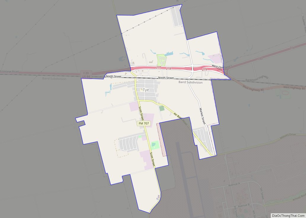 Map of Tye city