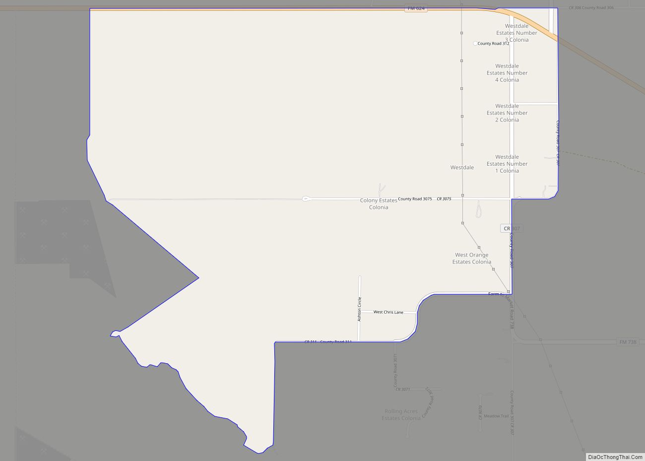 Map of Westdale CDP