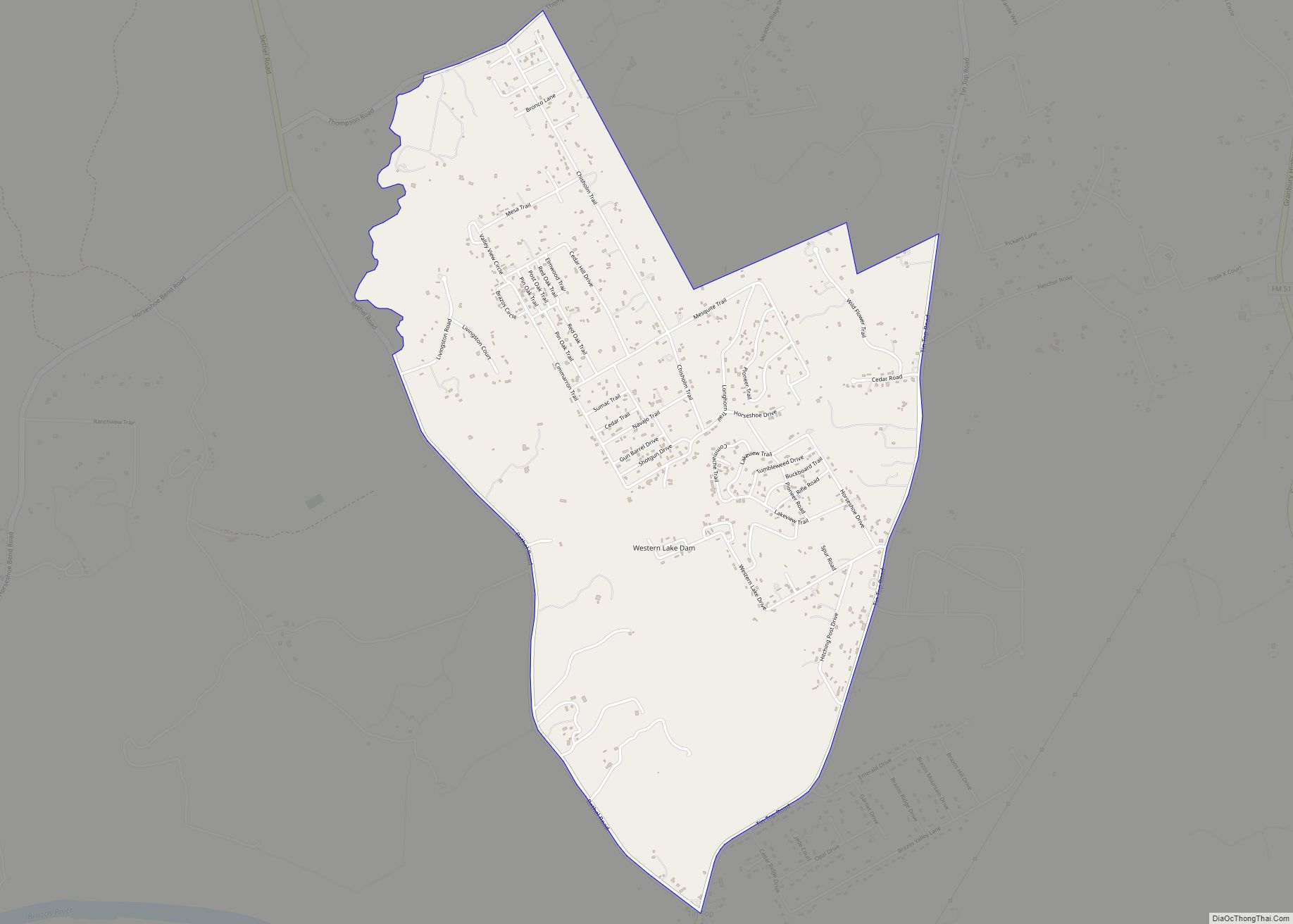 Map of Western Lake CDP