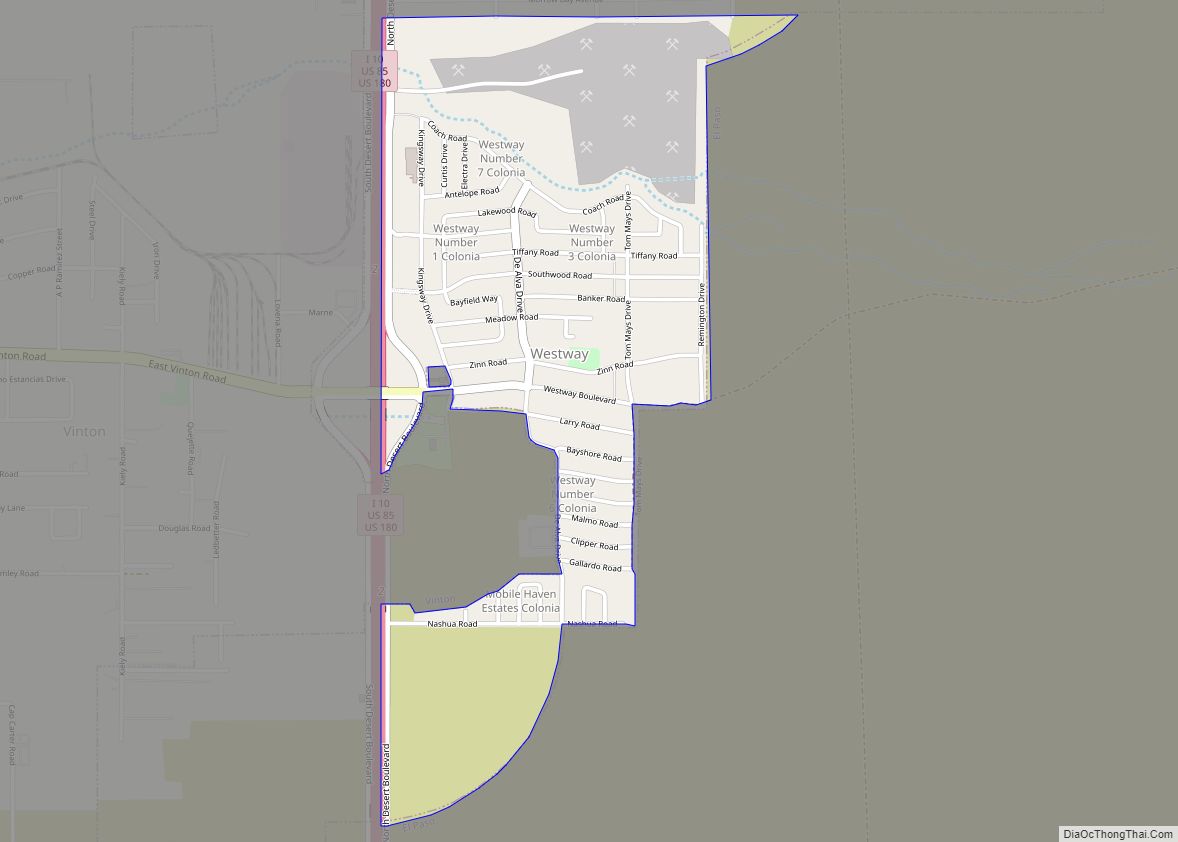 Map of Westway CDP