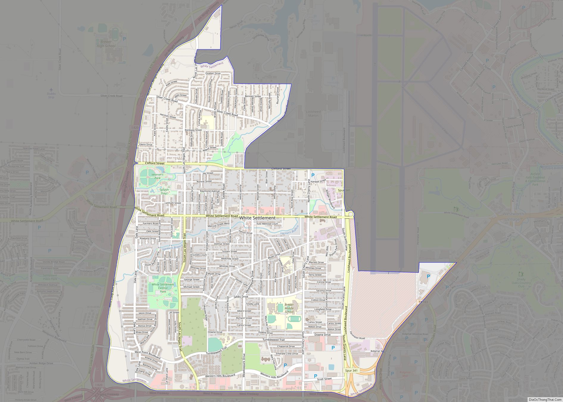 Map of White Settlement city