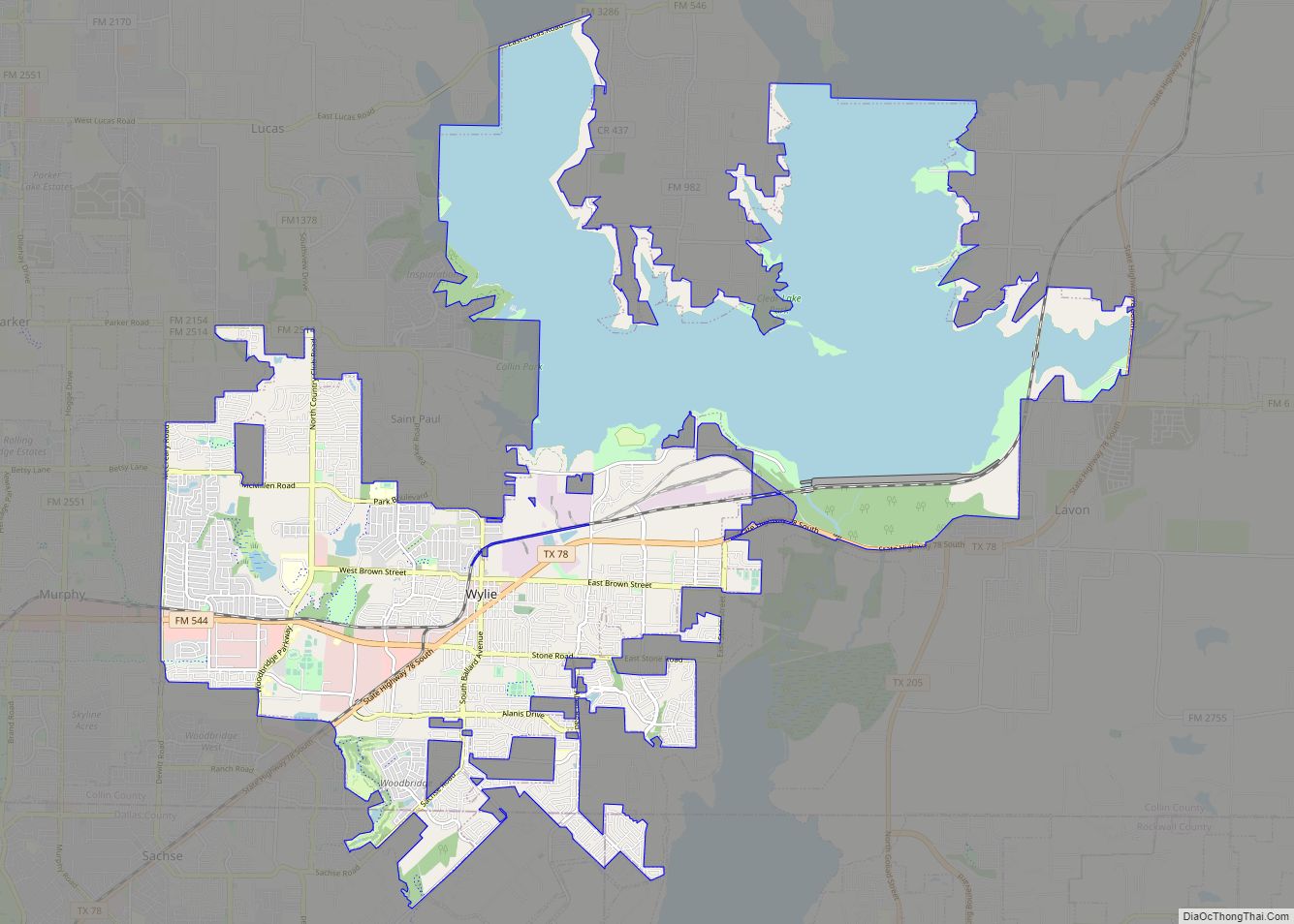 Map of Wylie city