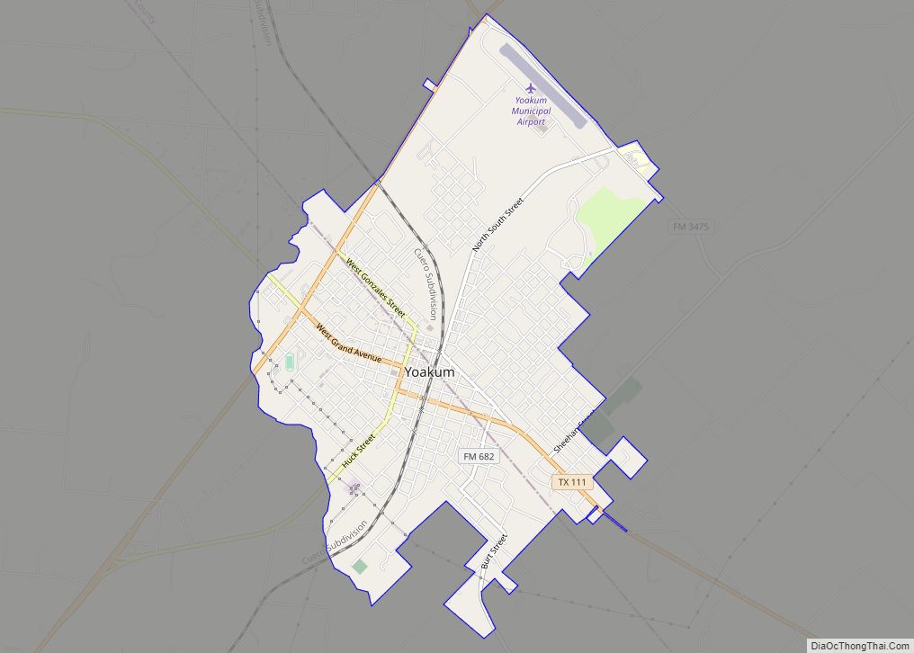 Map of Yoakum city
