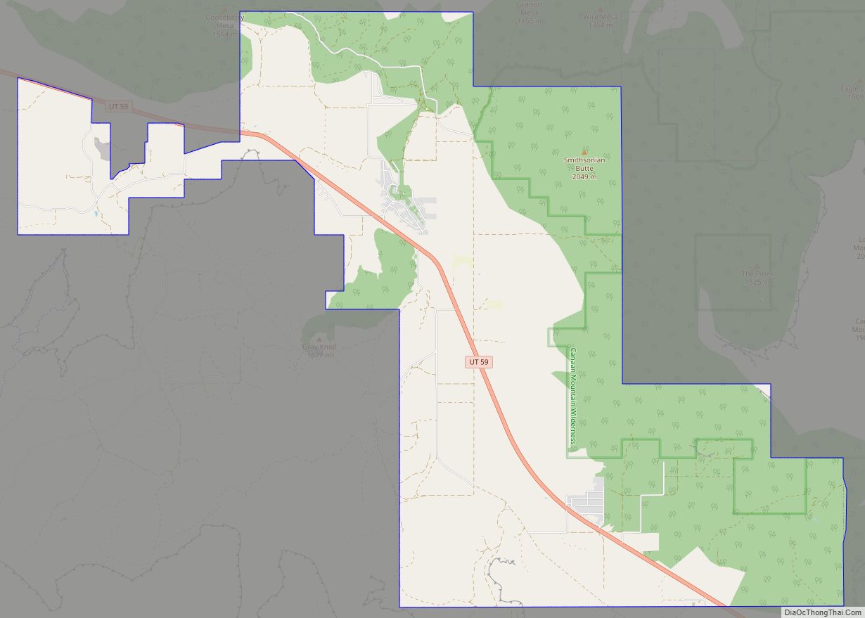 Map of Apple Valley town, Utah