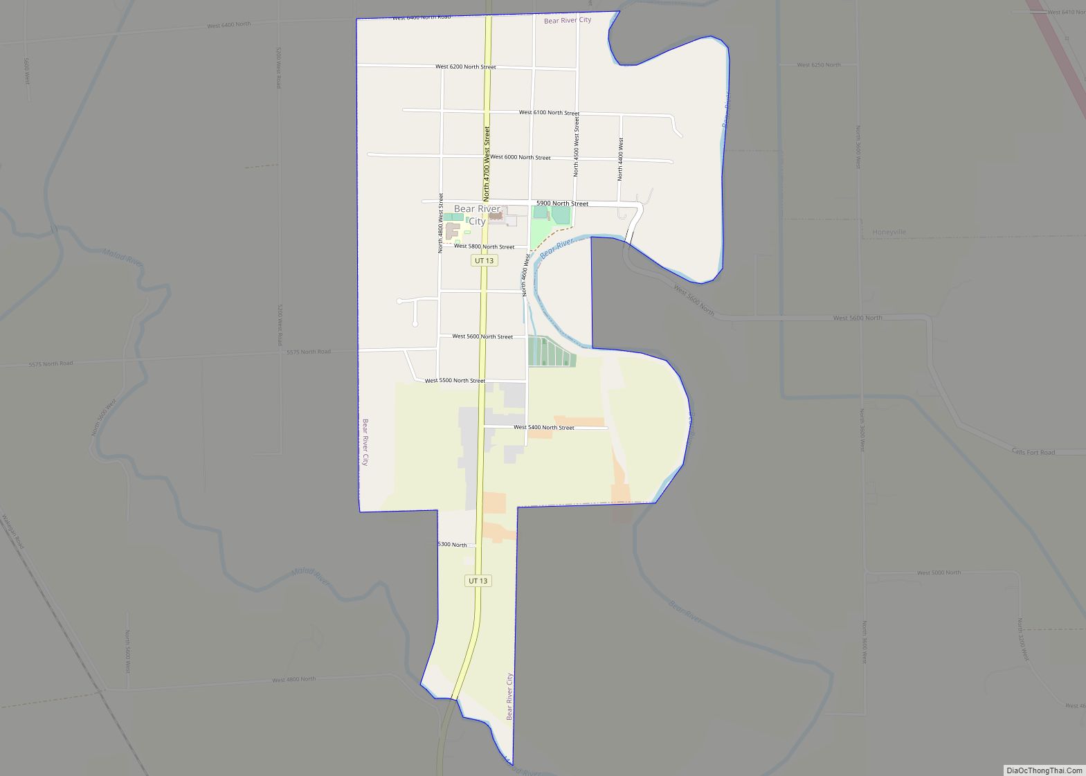Map of Bear River City city