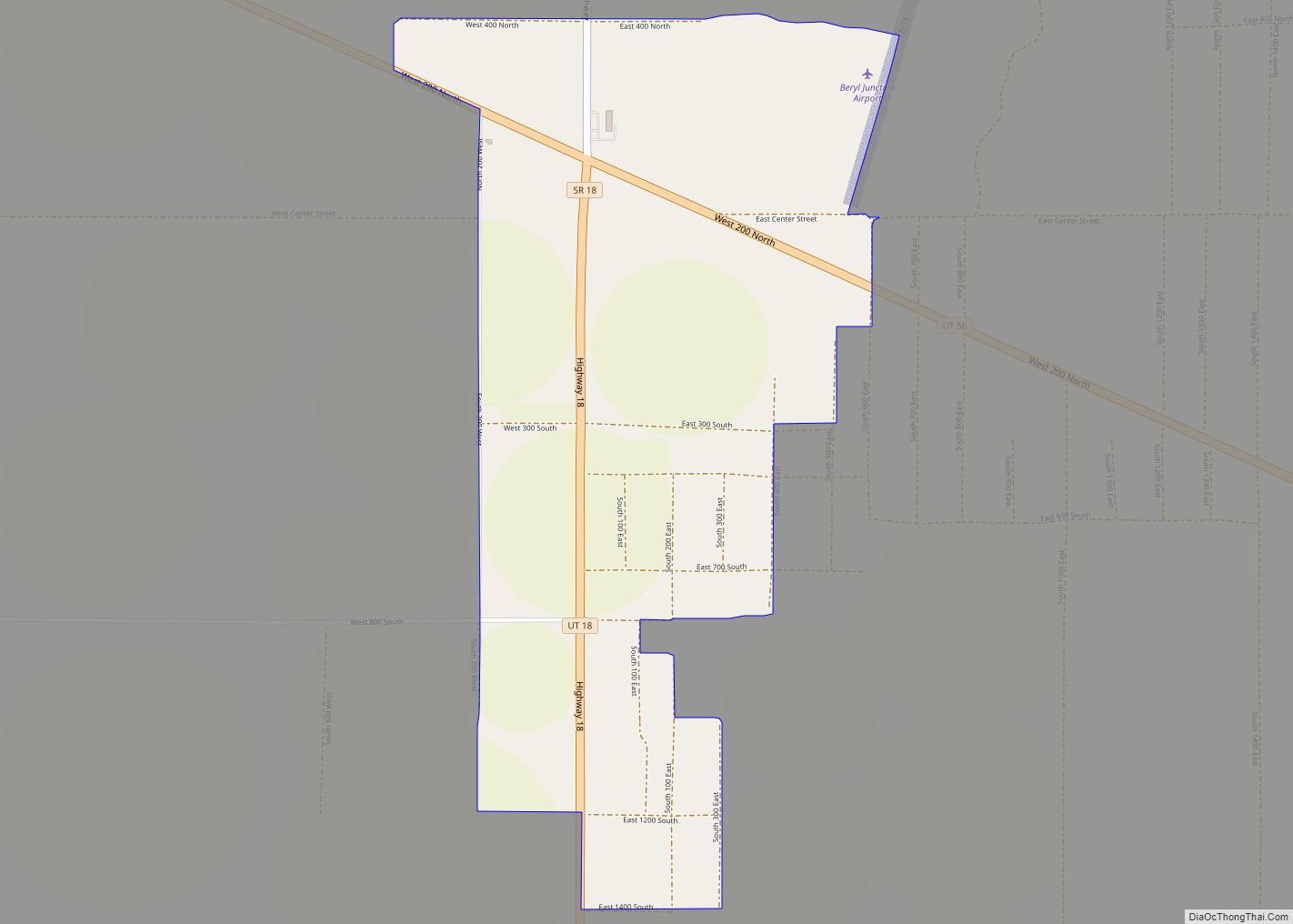 Map of Beryl Junction CDP