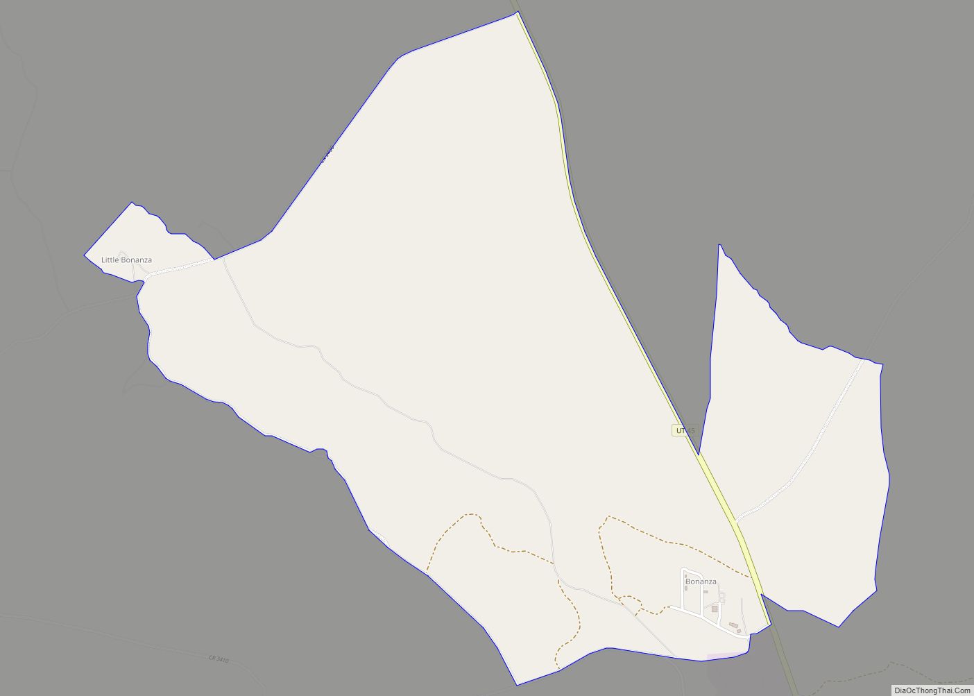 Map of Bonanza CDP, Utah