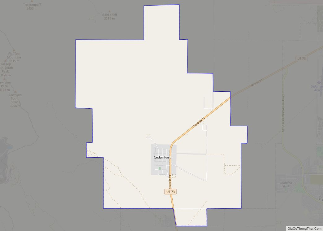 Map of Cedar Fort town