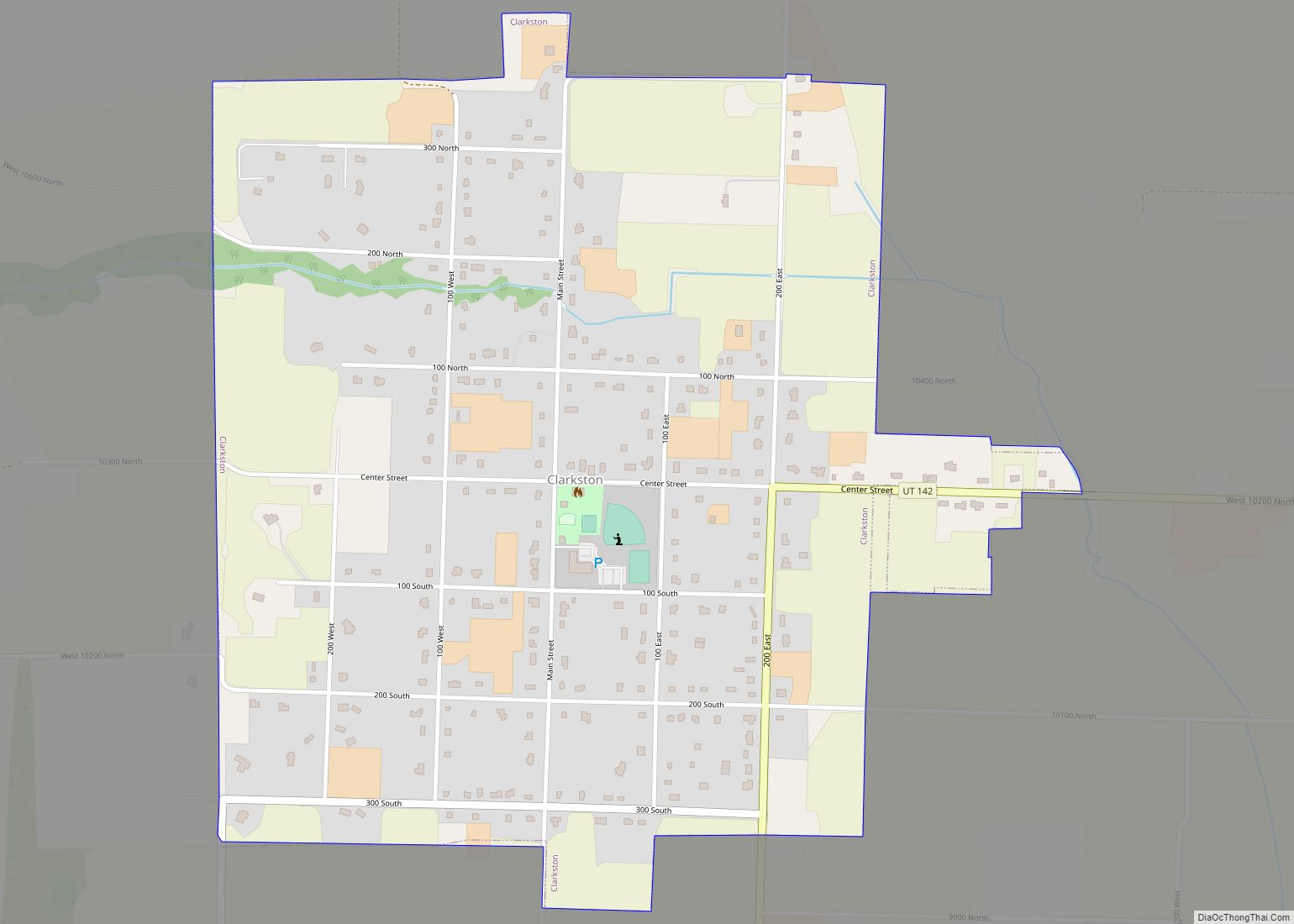 Map of Clarkston town, Utah