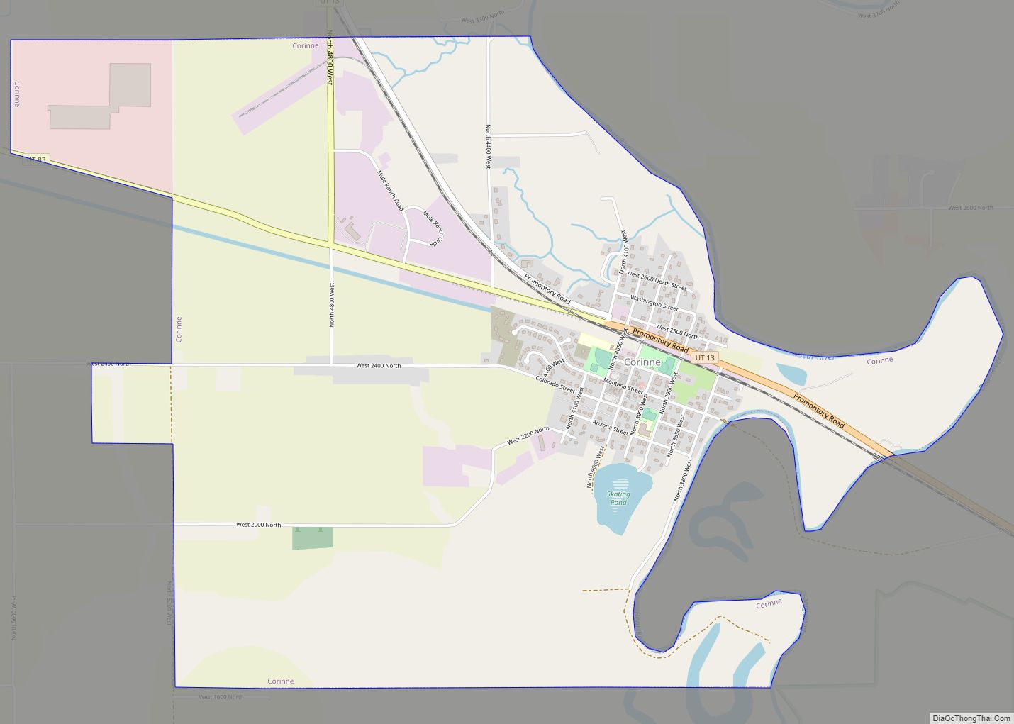 Map of Corinne city