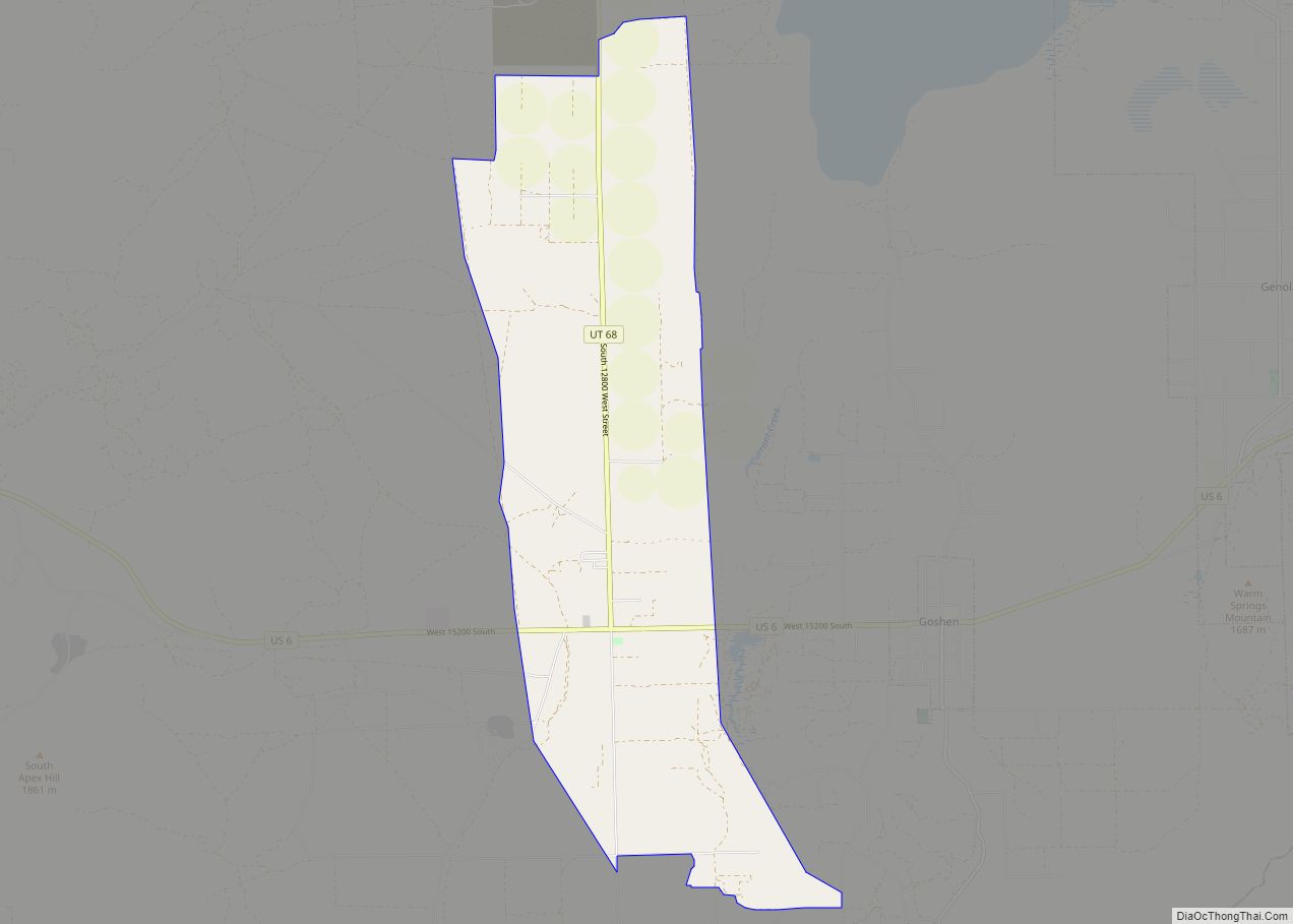 Map of Elberta CDP, Utah