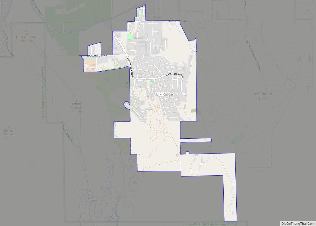 Map of Elk Ridge city