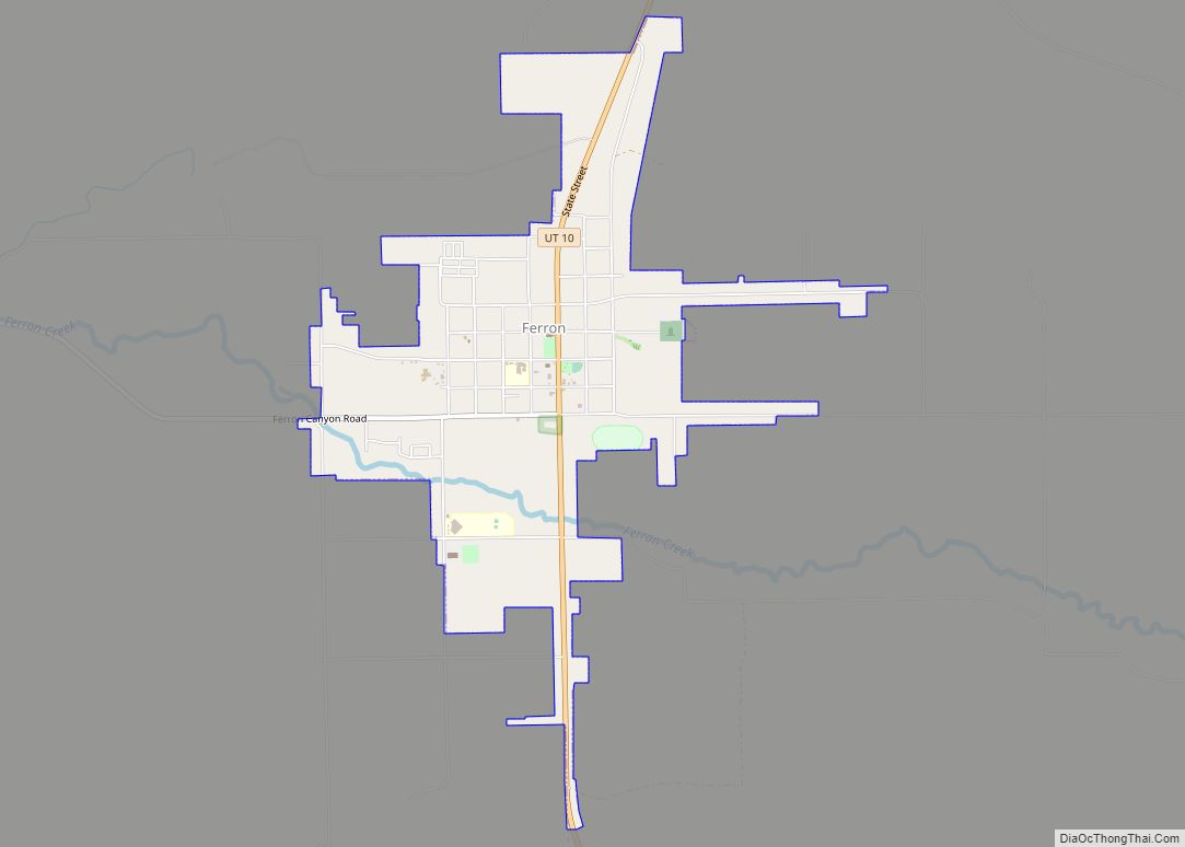 Map of Ferron city