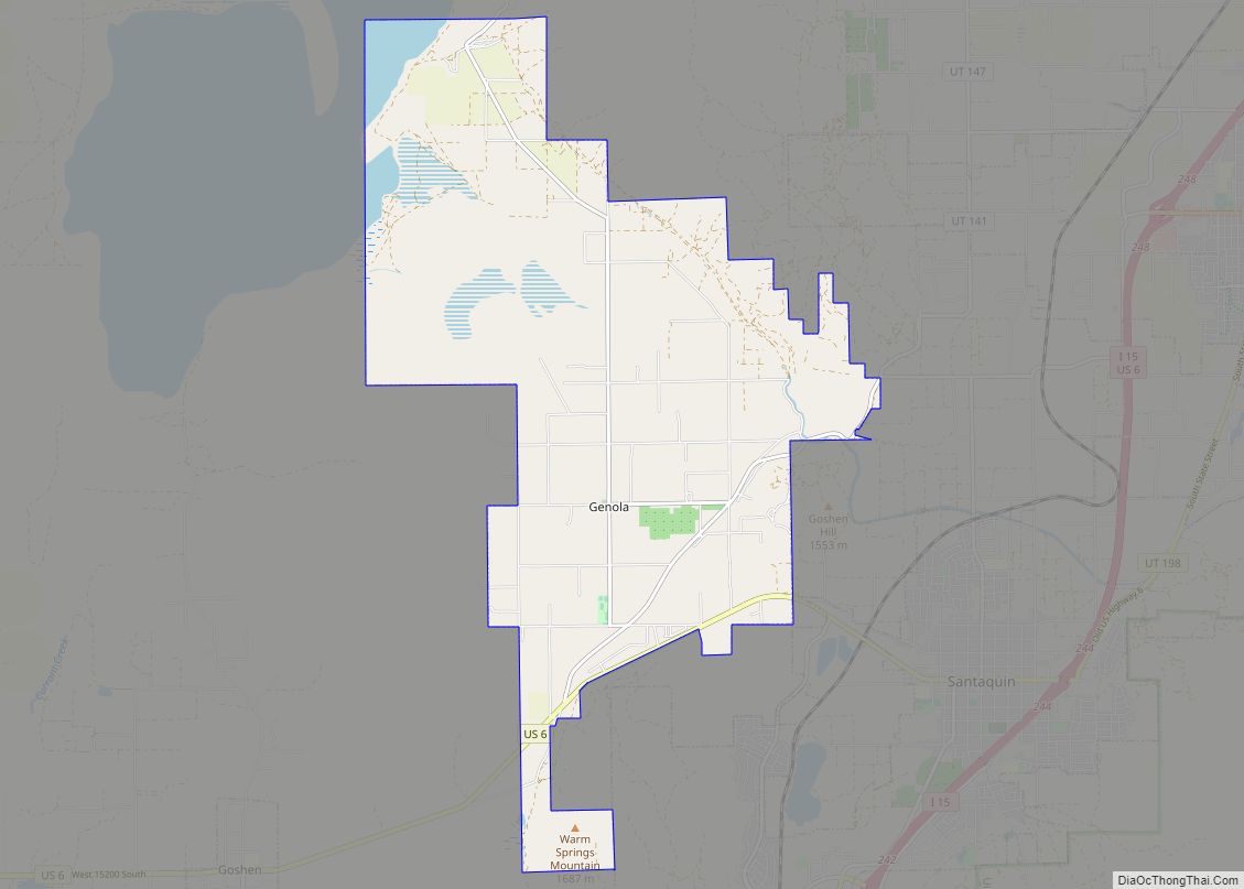 Map of Genola town, Utah