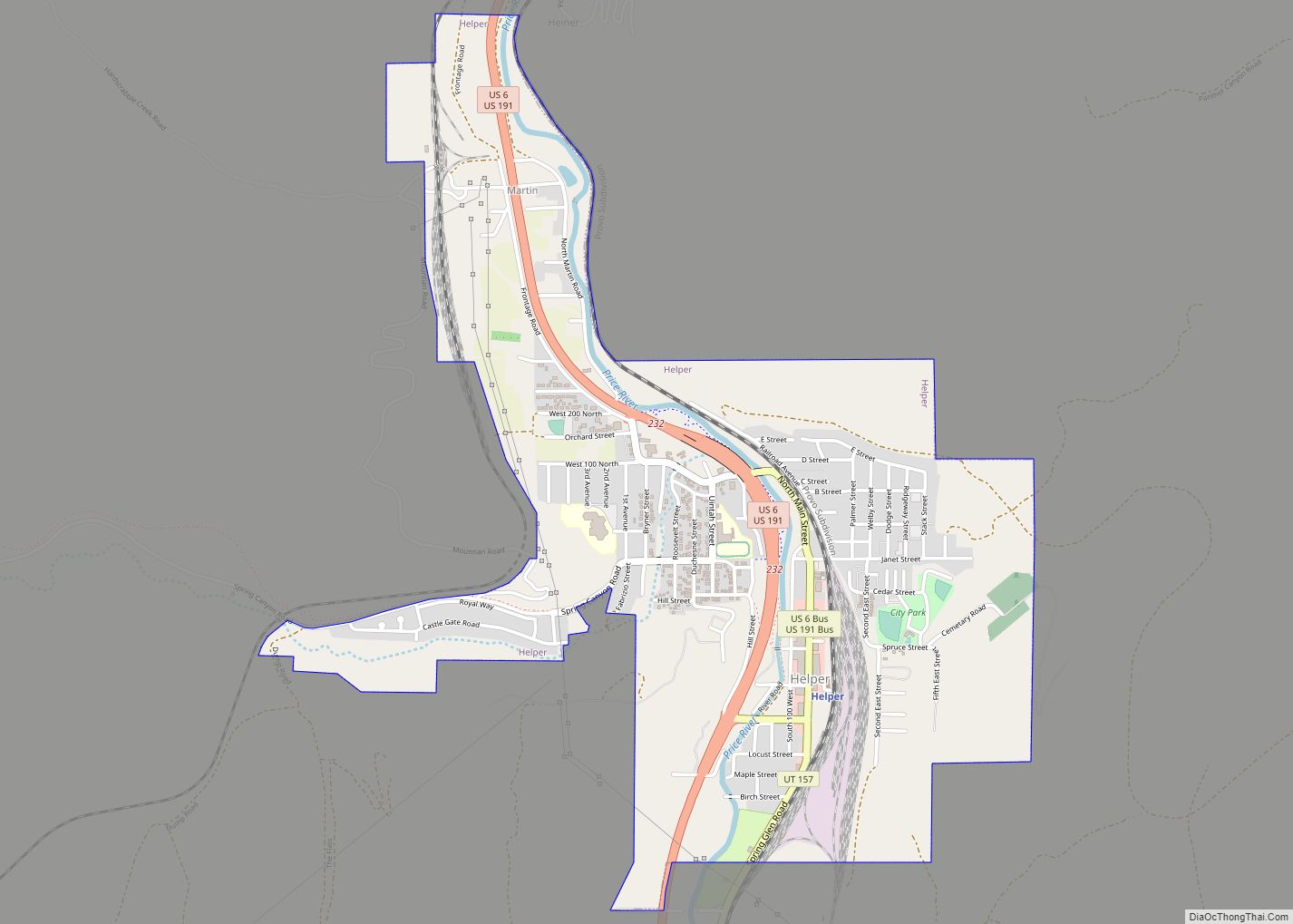 Map of Helper city