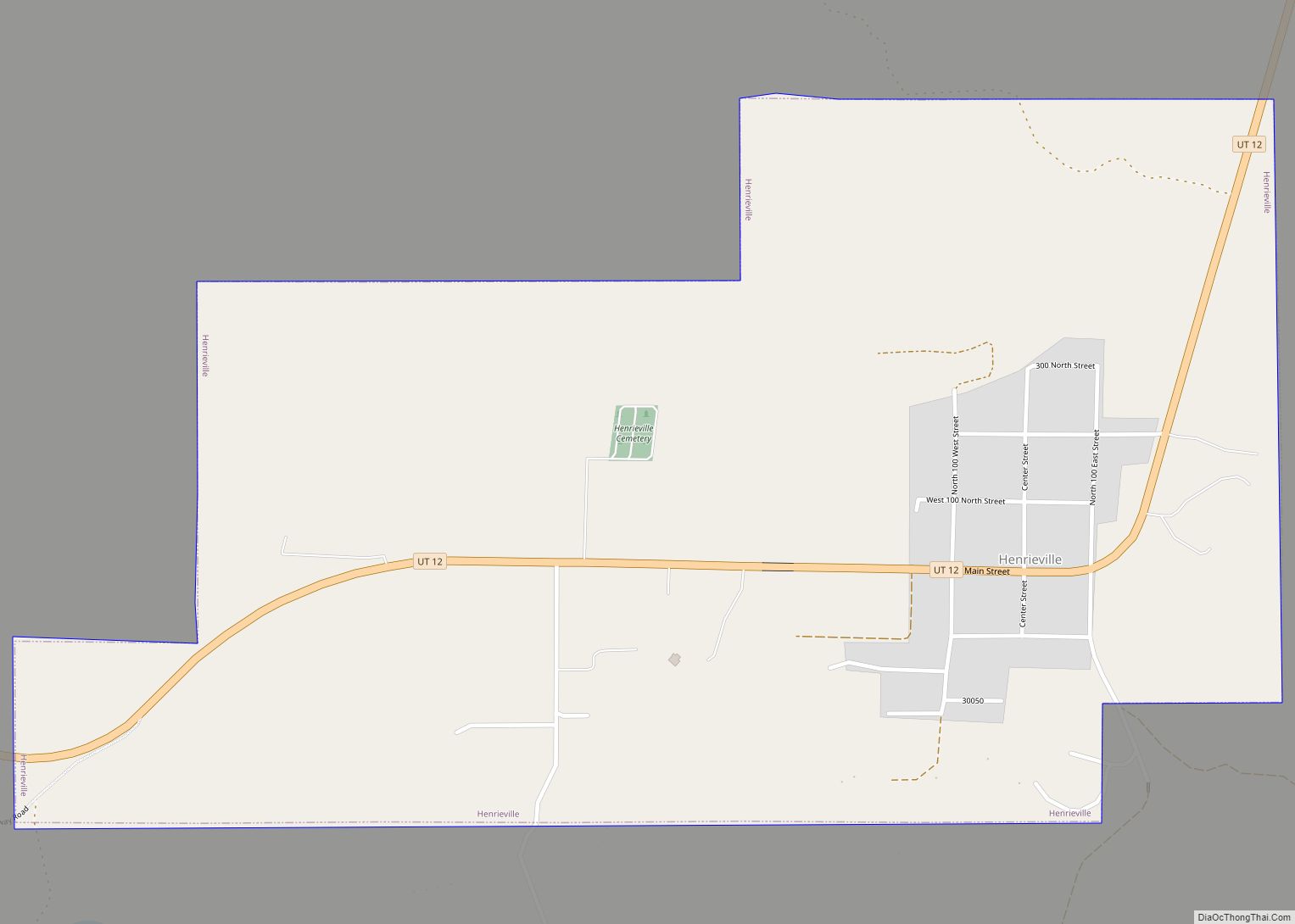 Map of Henrieville town