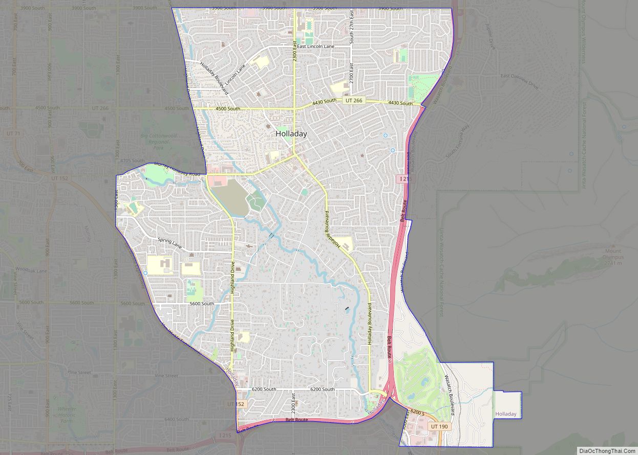 Map of Holladay city