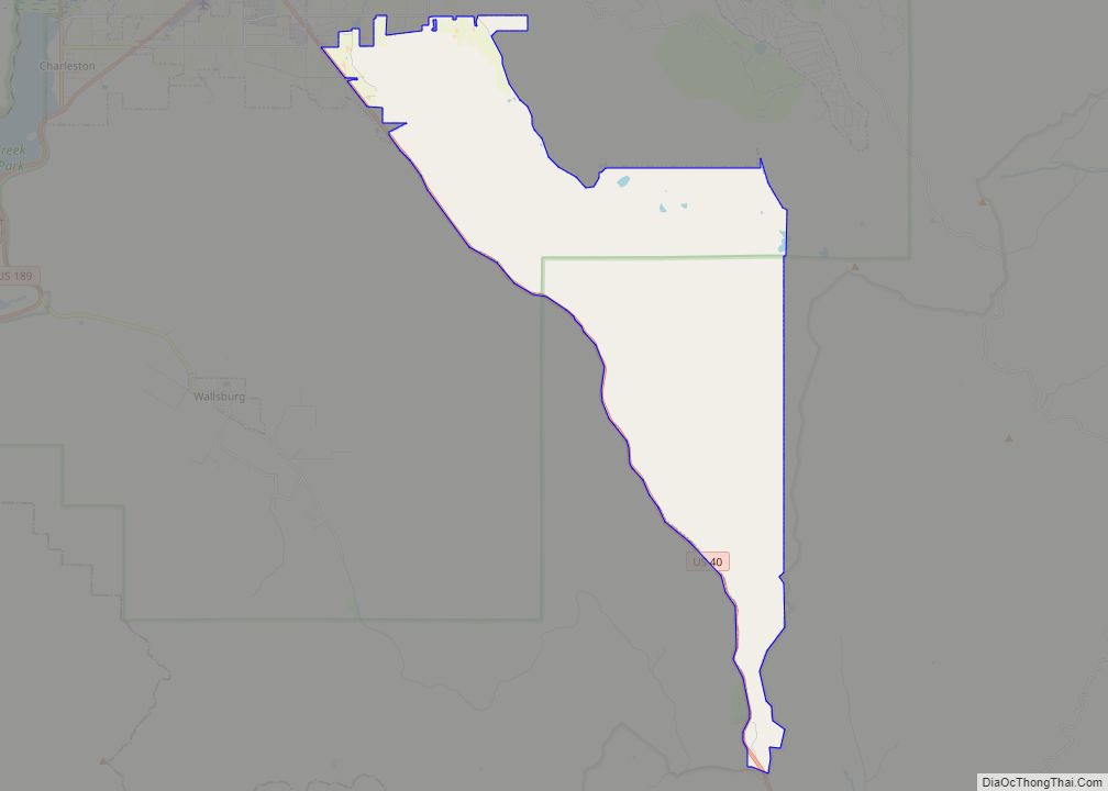 Map of Independence town, Utah