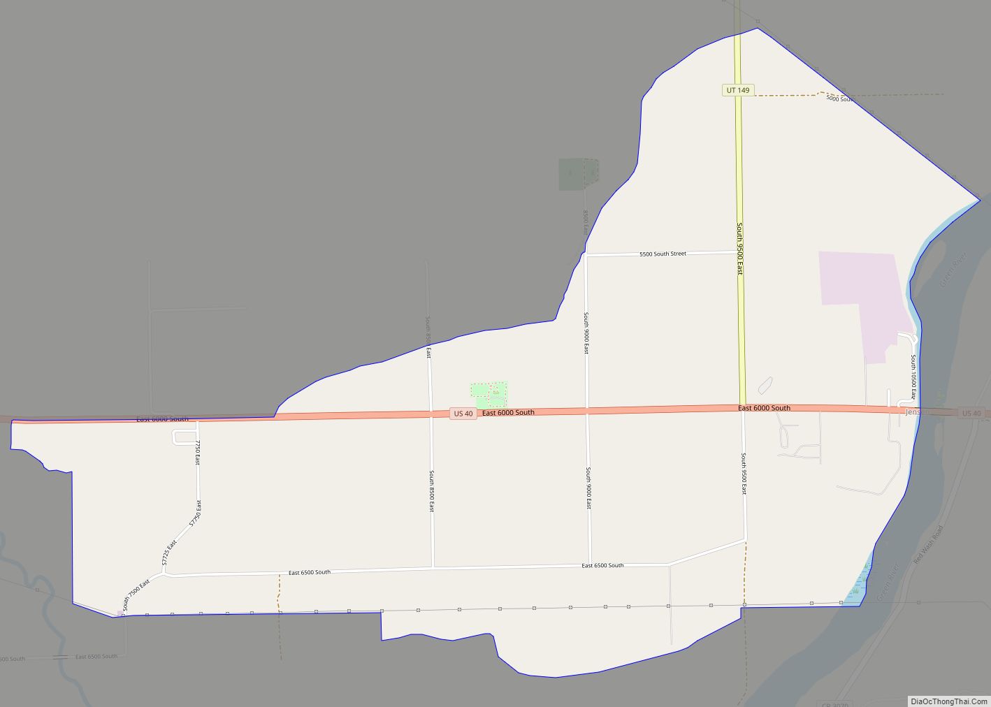 Map of Jensen CDP