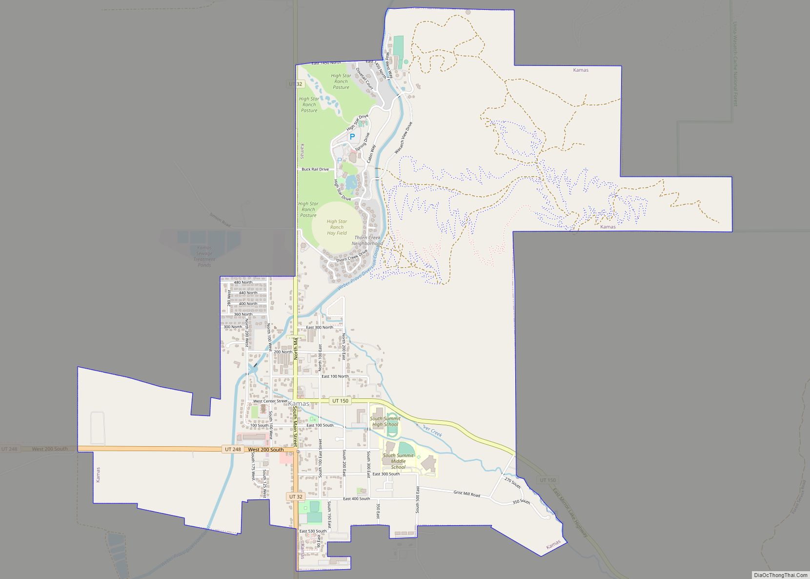 Map of Kamas city