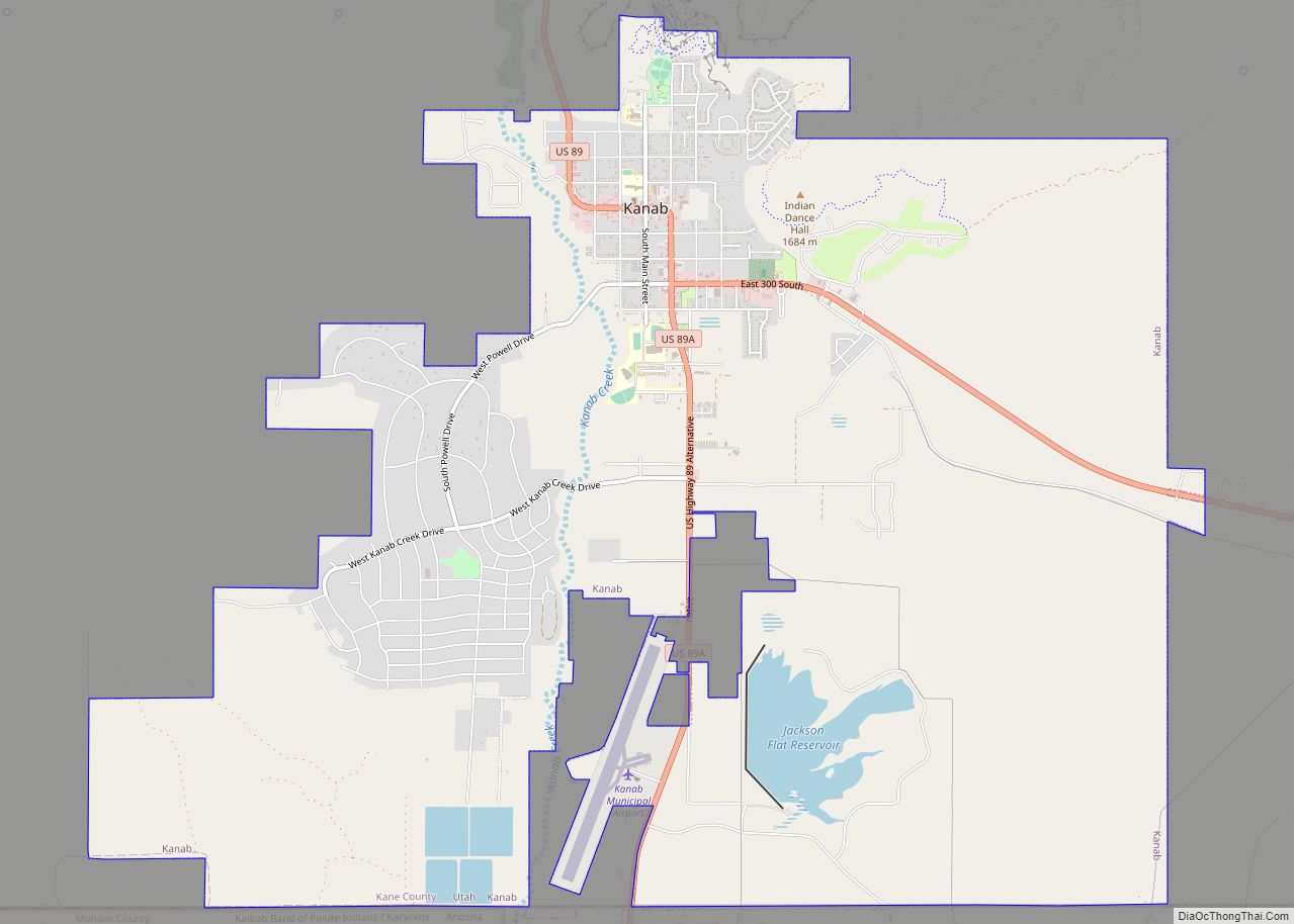 Map of Kanab city