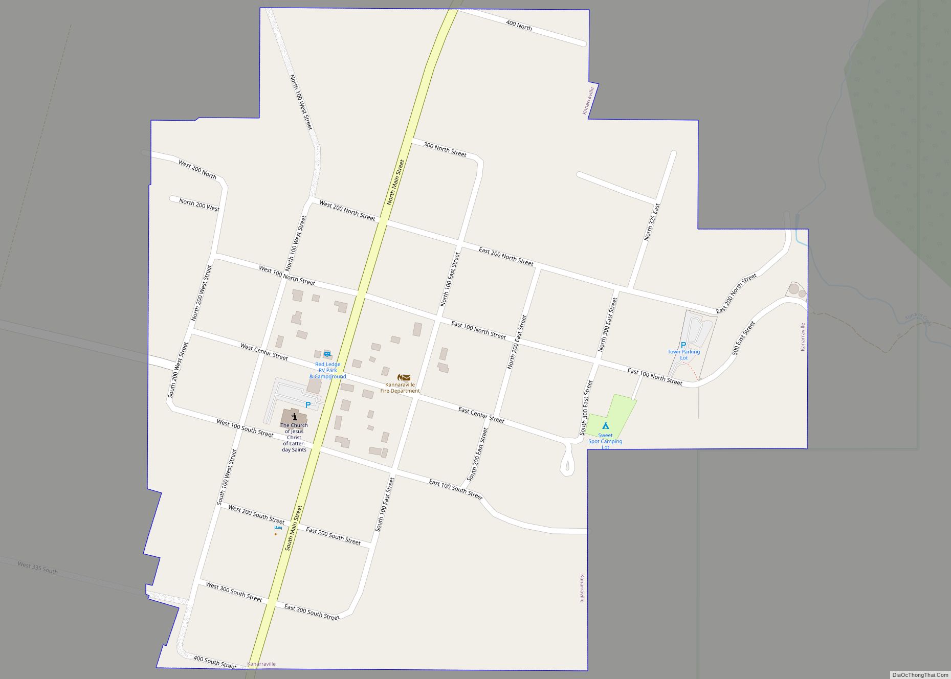Map of Kanarraville town