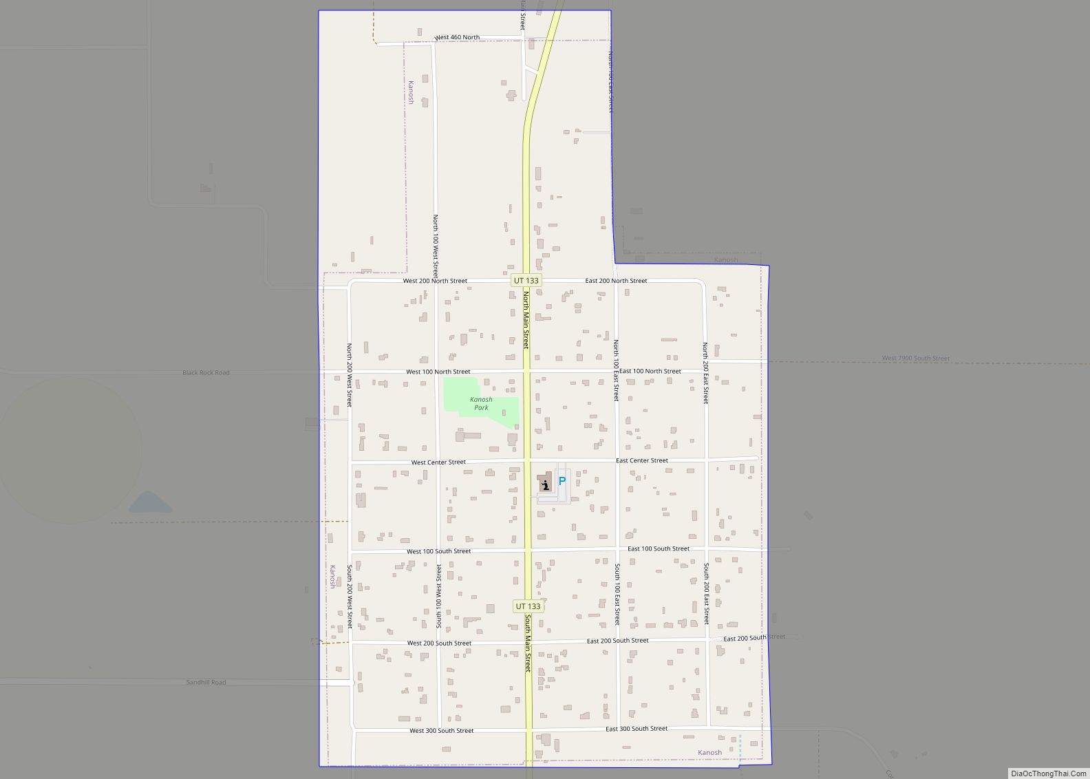 Map of Kanosh town