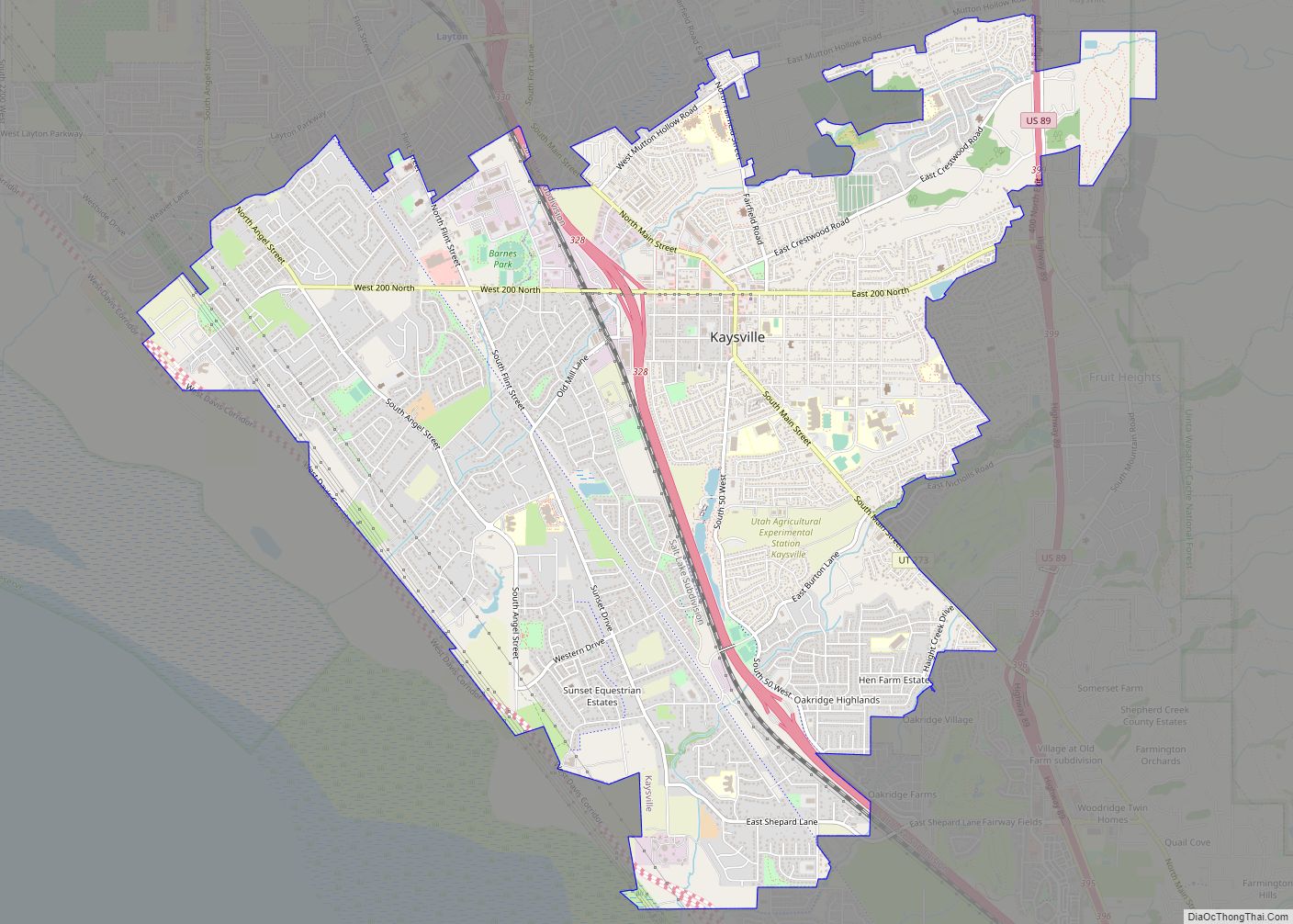 Map of Kaysville city