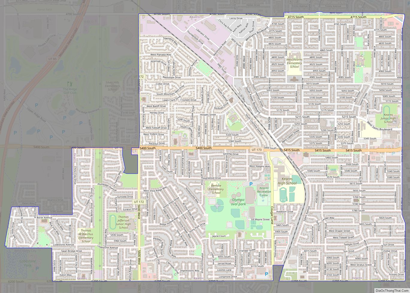 Map of Kearns metro township